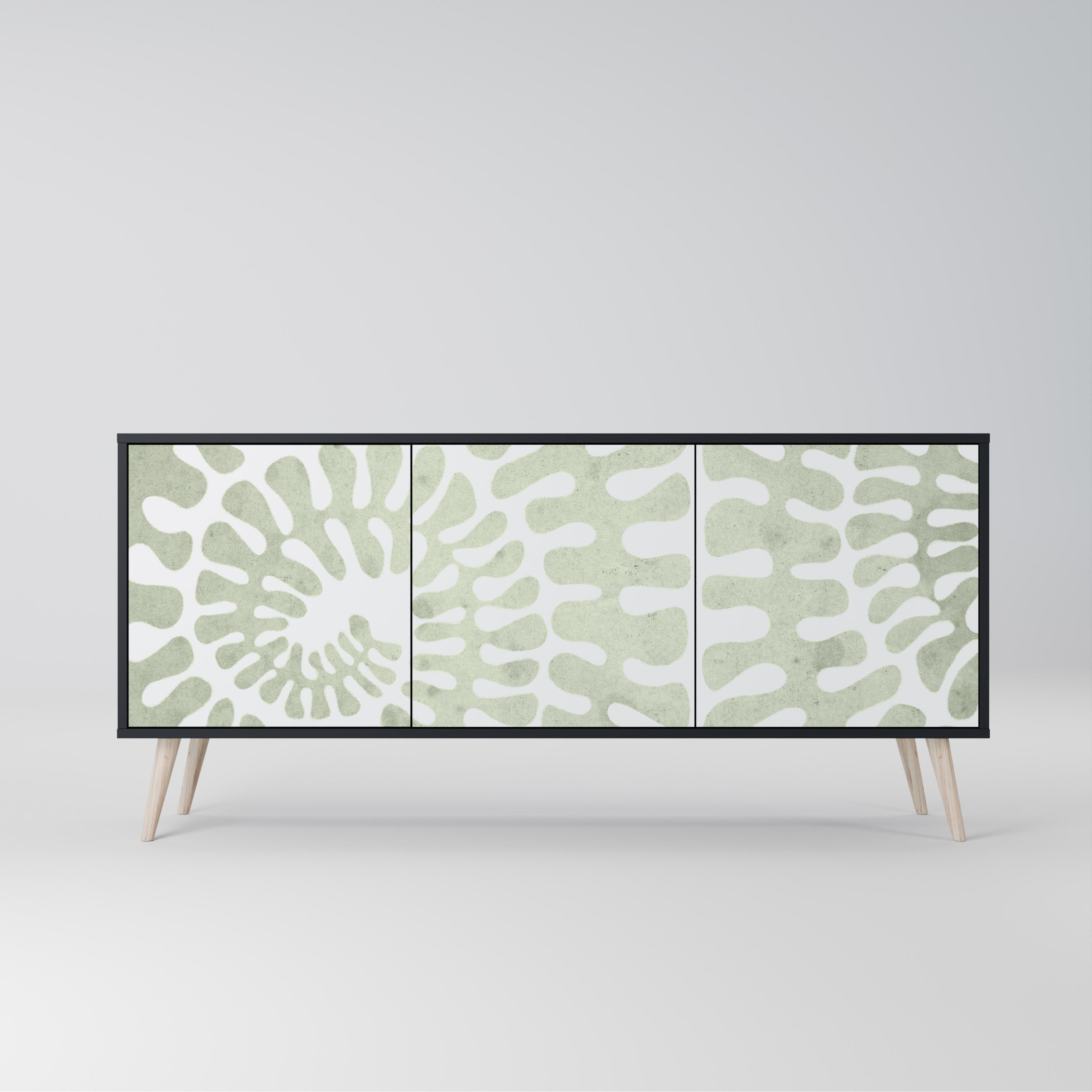 HELIX DANCE 3-Door Sideboard in Black Finish