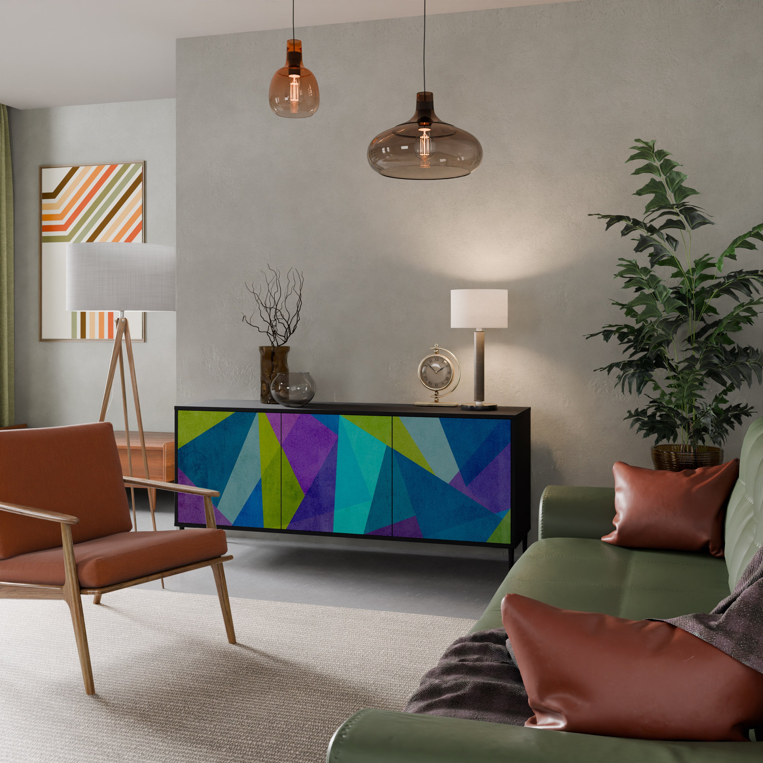 Aparador COLD SHOWCASE de 3 puertas con acabado negro
