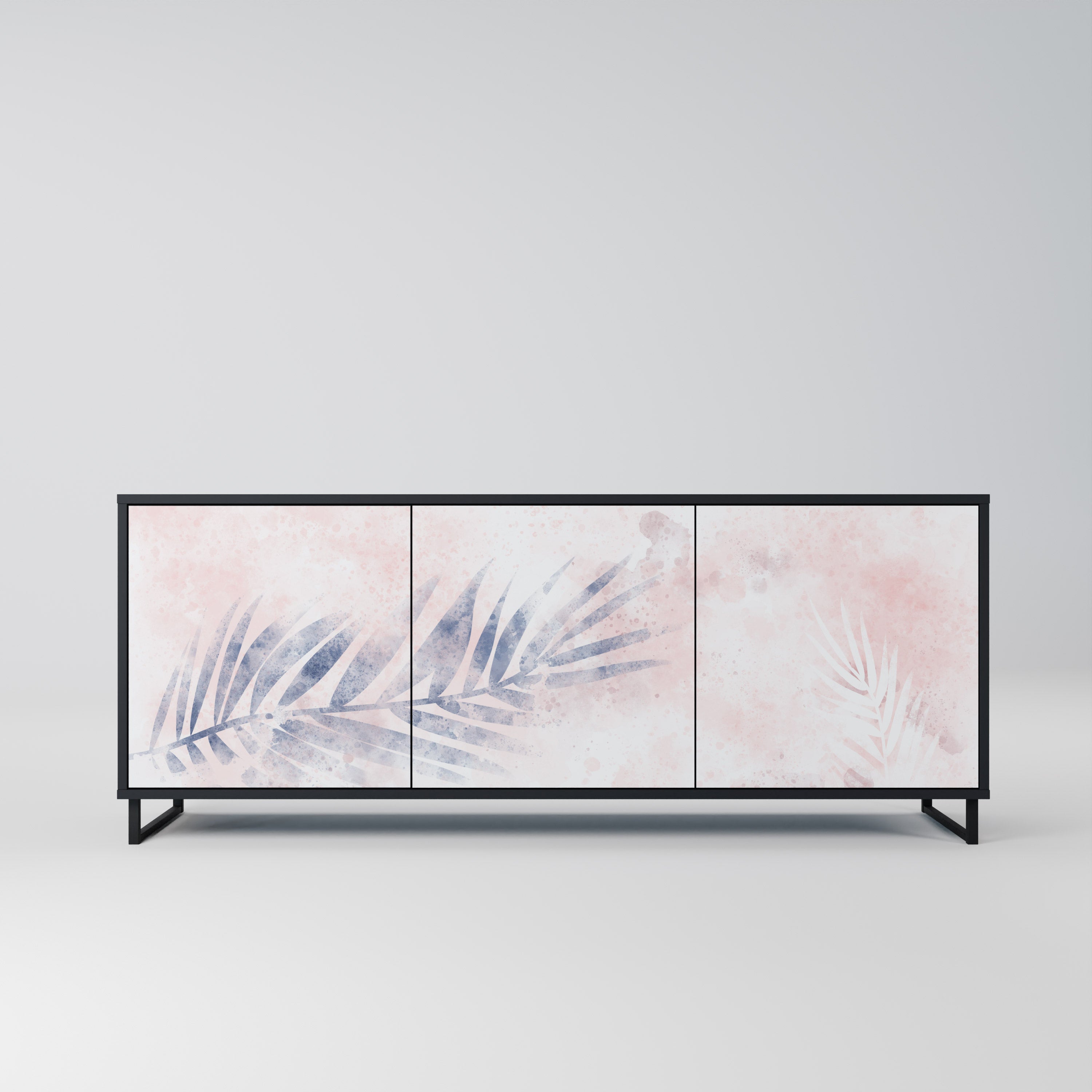 TIMELESS FLOAT 3-Door Sideboard in Black Finish