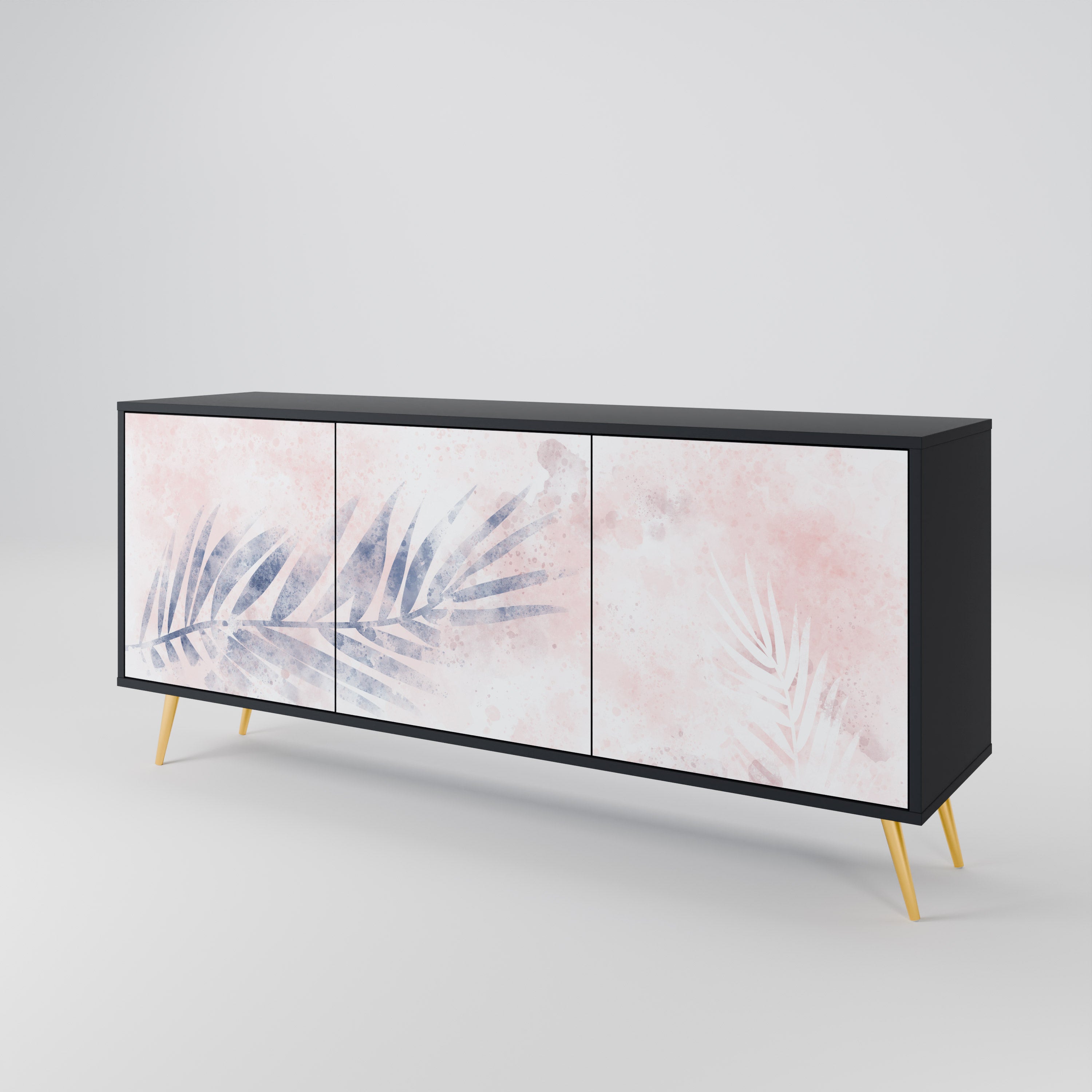 TIMELESS FLOAT 3-Door Sideboard in Black Finish