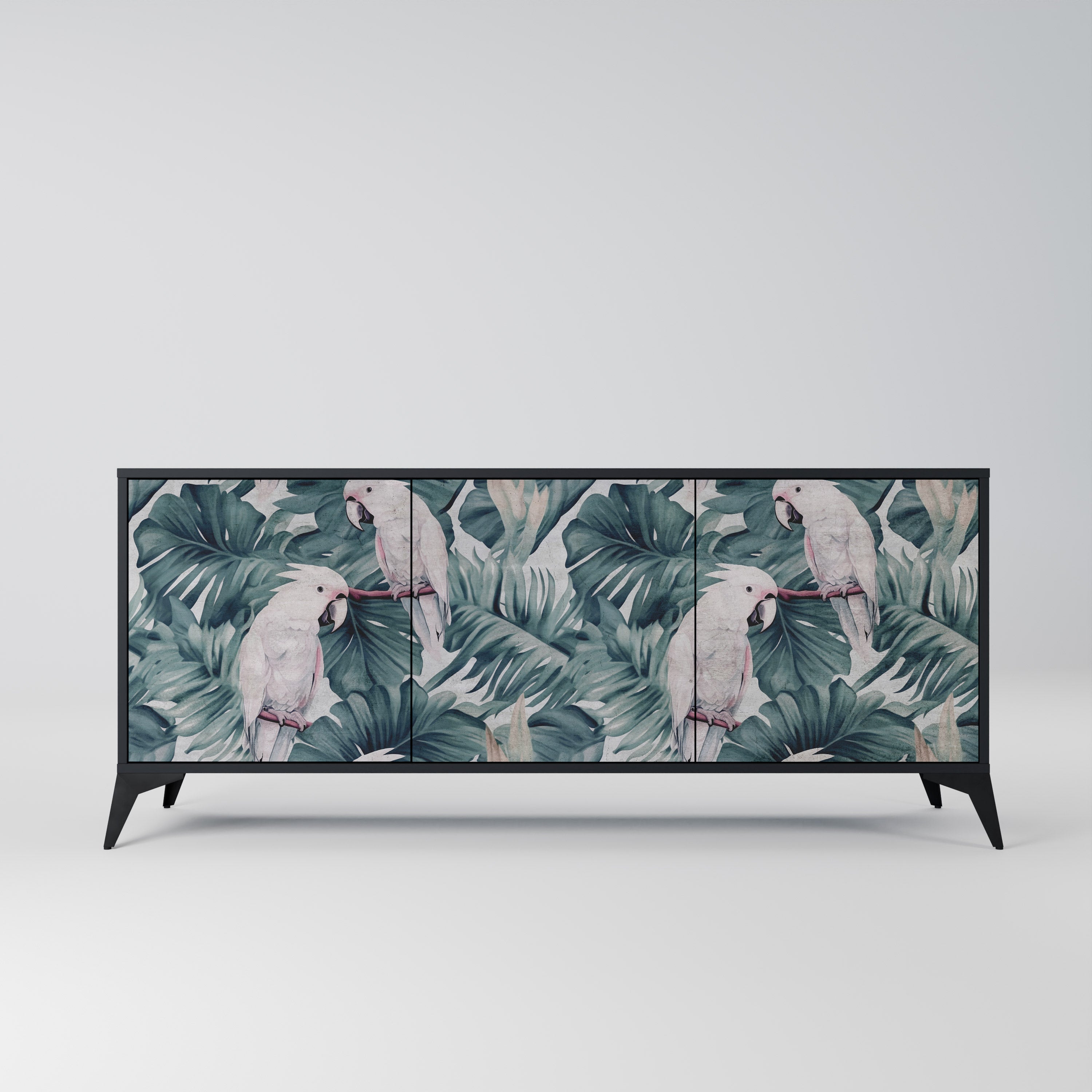 POPINJAY LOOK 3-Door Sideboard in Black Finish