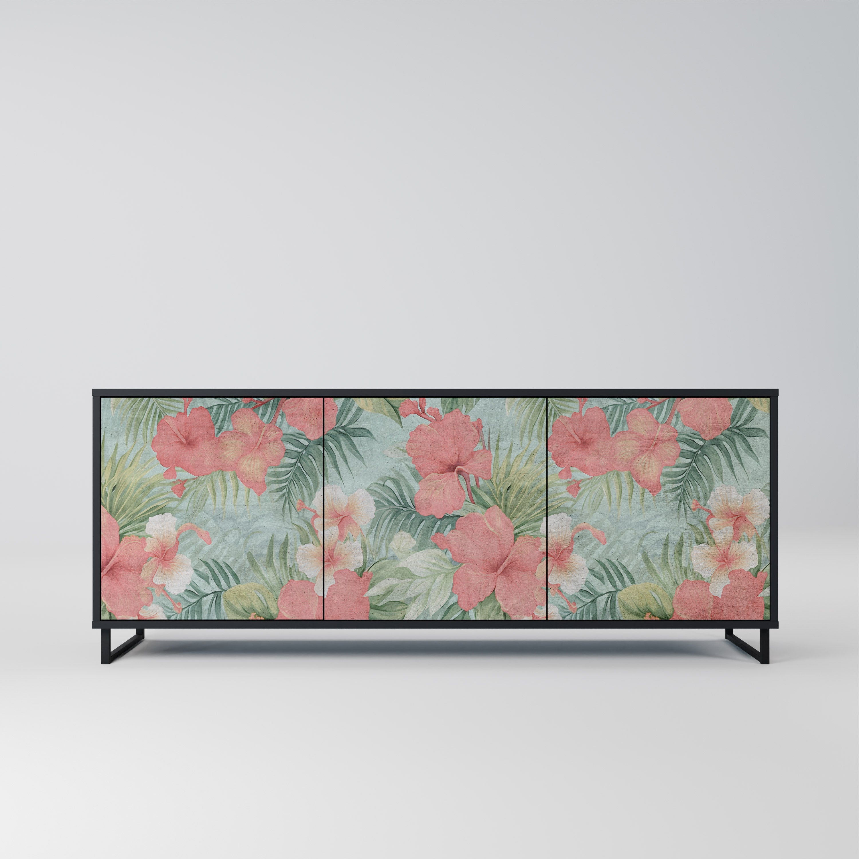 HAWAIIAN SPIRIT 3-Door Sideboard in Black Finish