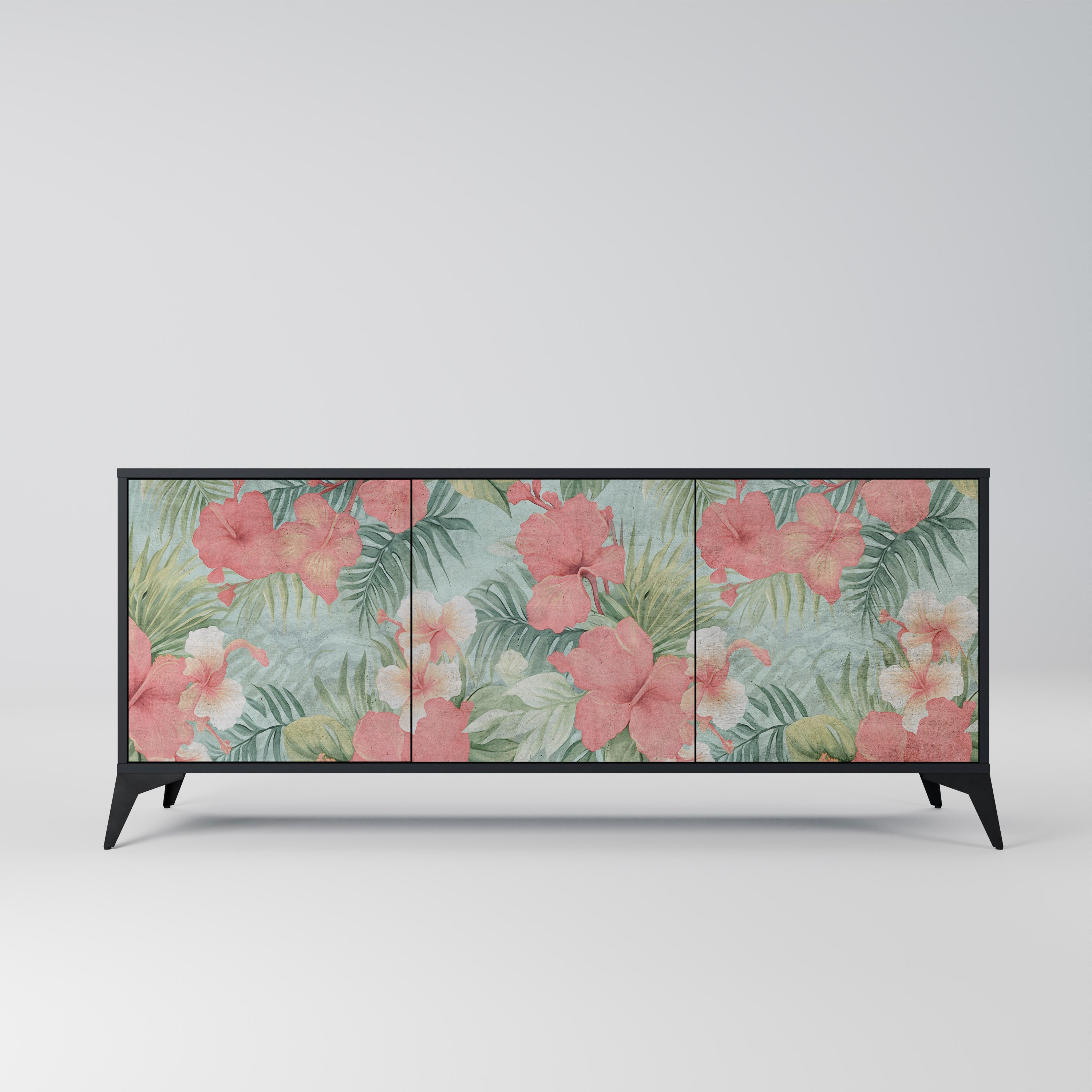 HAWAIIAN SPIRIT 3-Door Sideboard in Black Finish
