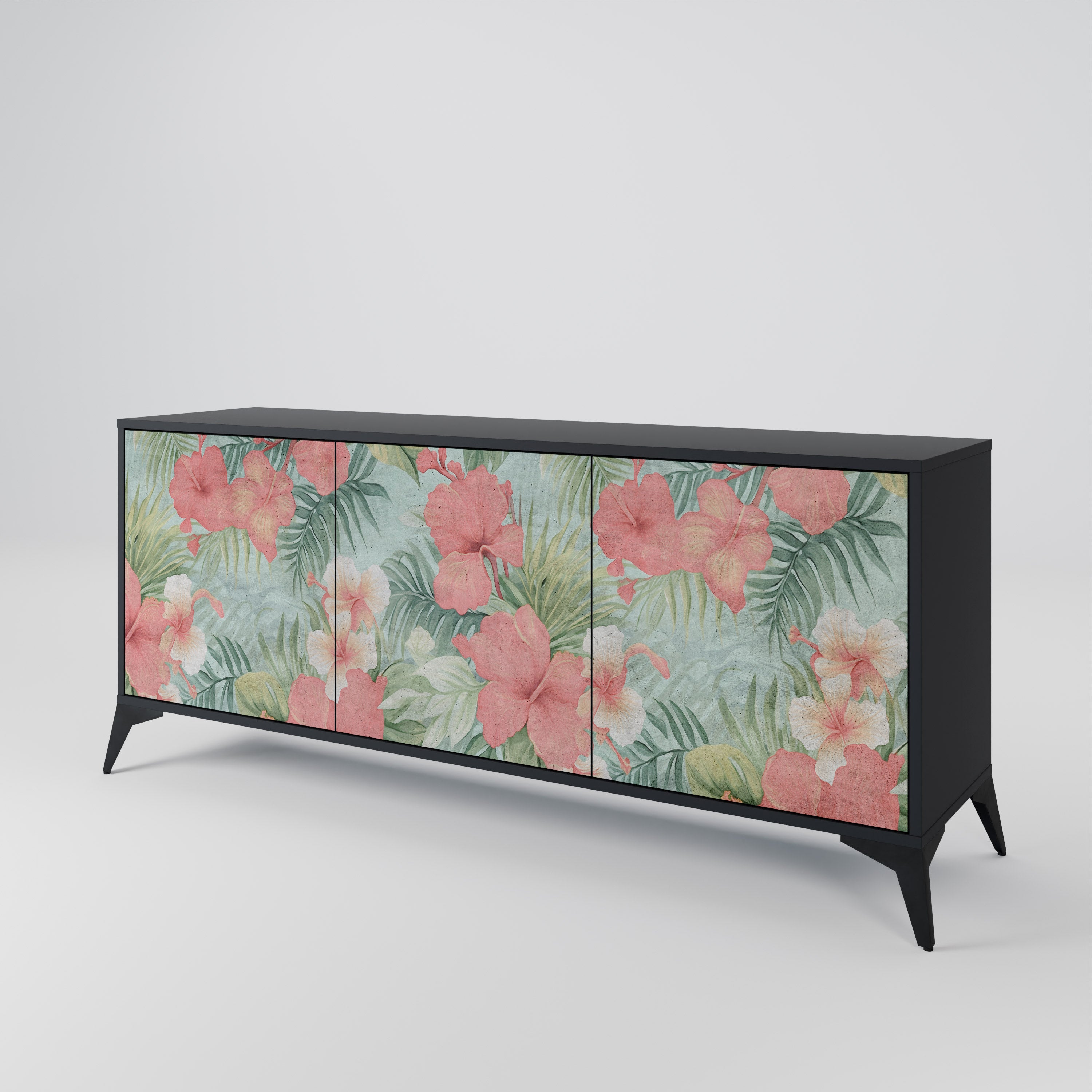 HAWAIIAN SPIRIT 3-Door Sideboard in Black Finish