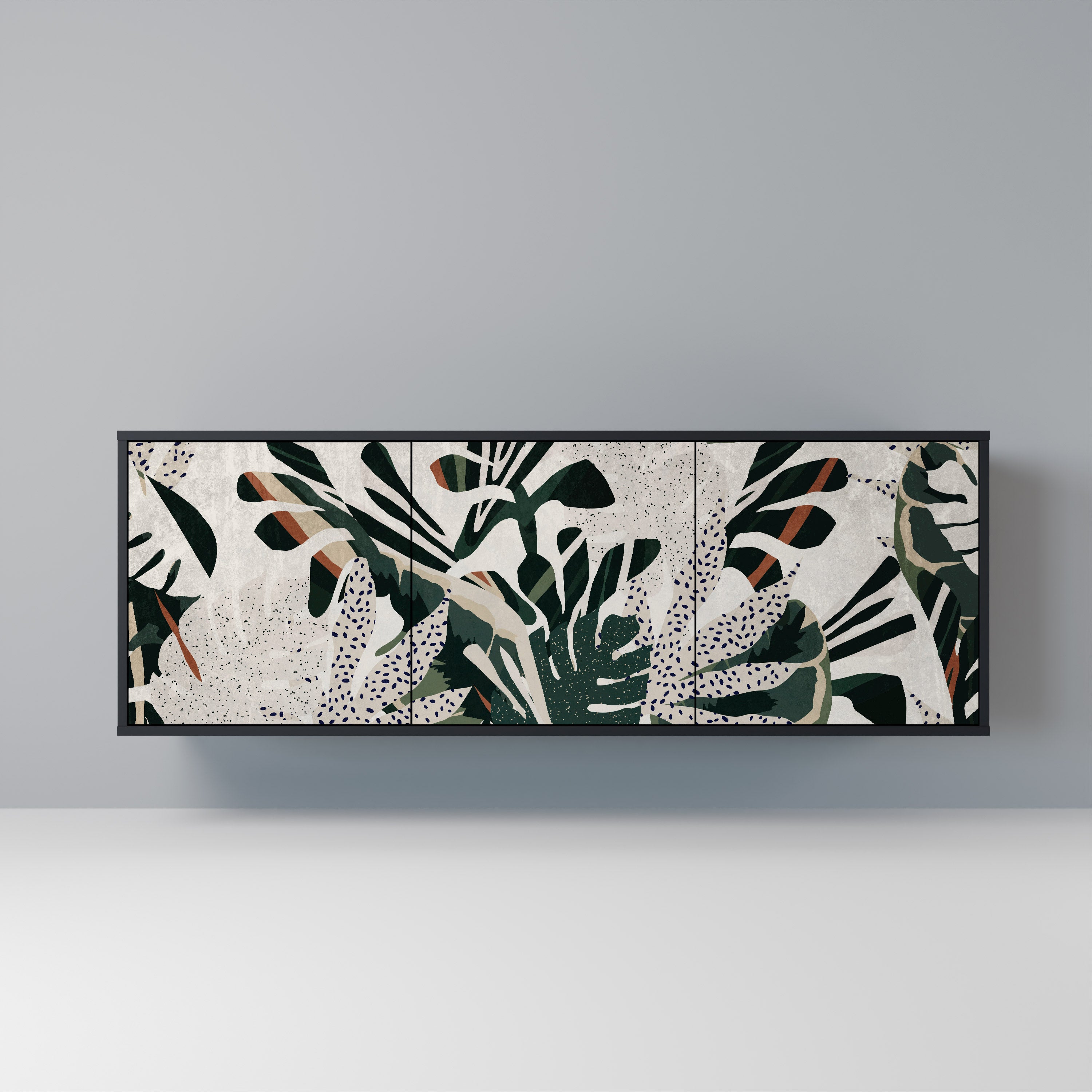 Aparador VERDURE FORMATION de 3 puertas con acabado negro