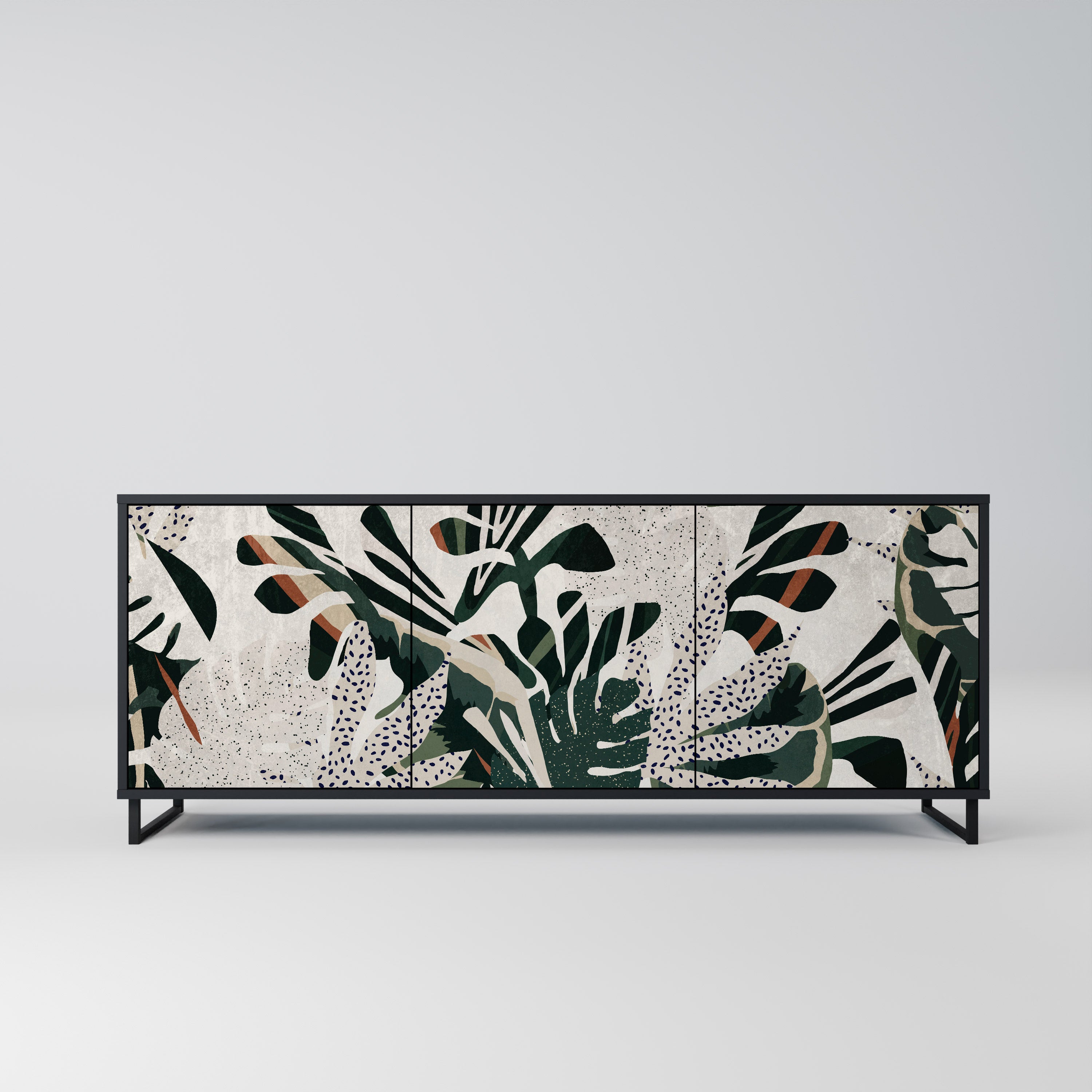 Aparador VERDURE FORMATION de 3 puertas con acabado negro