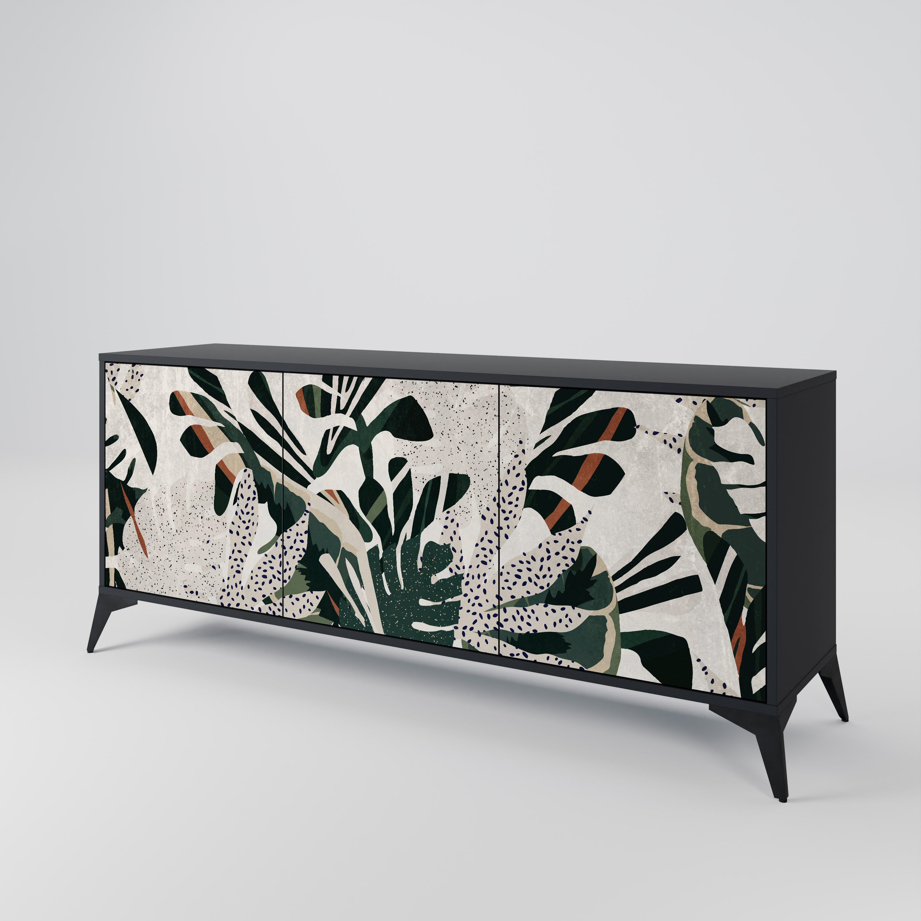 VERDURE FORMATION 3-Door Sideboard in Black Finish