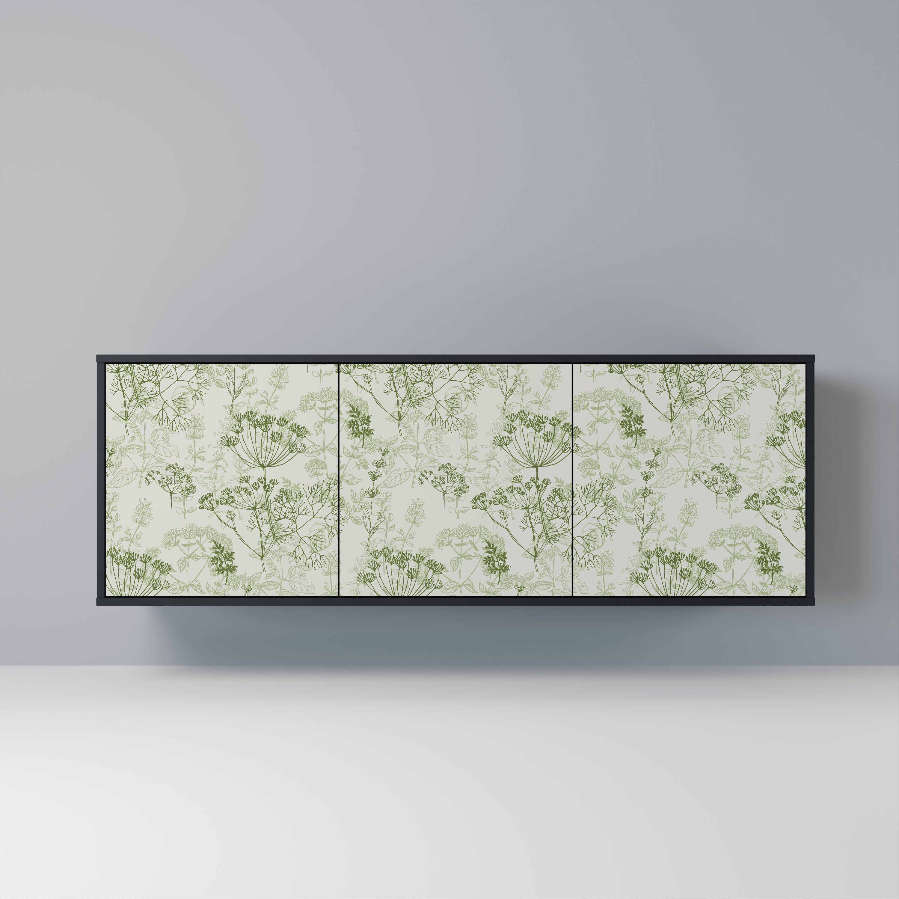 Aparador FENNEL BALDACHIN de 3 puertas con acabado negro