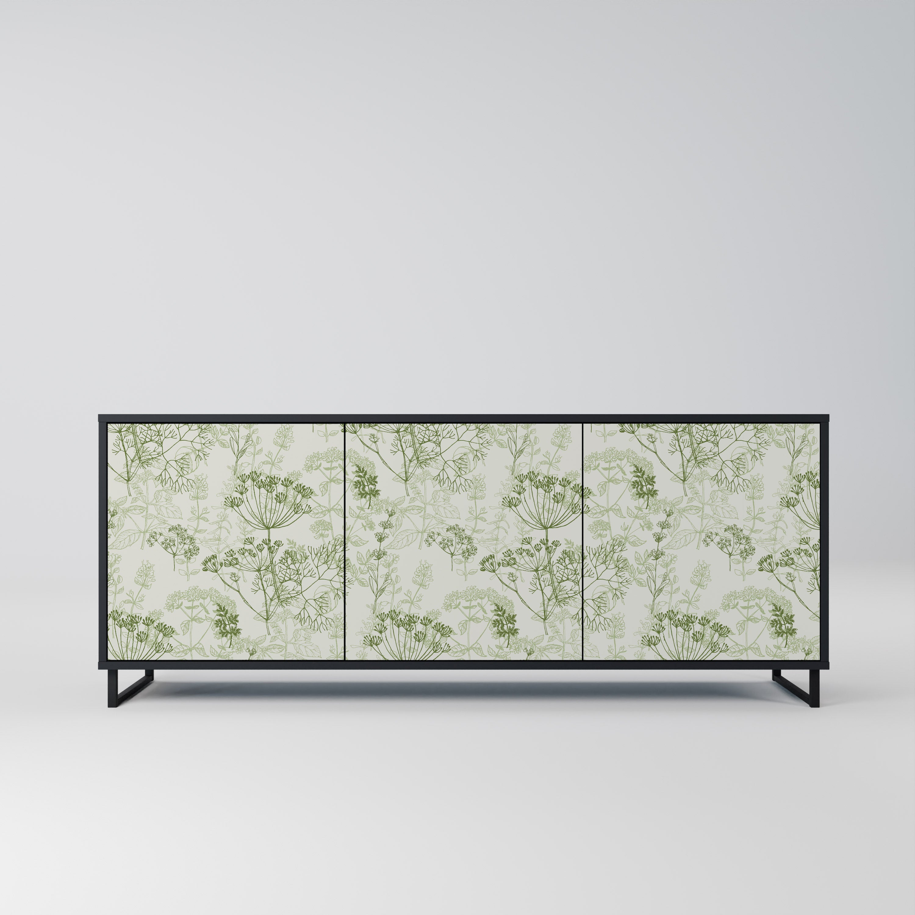 Aparador FENNEL BALDACHIN de 3 puertas con acabado negro