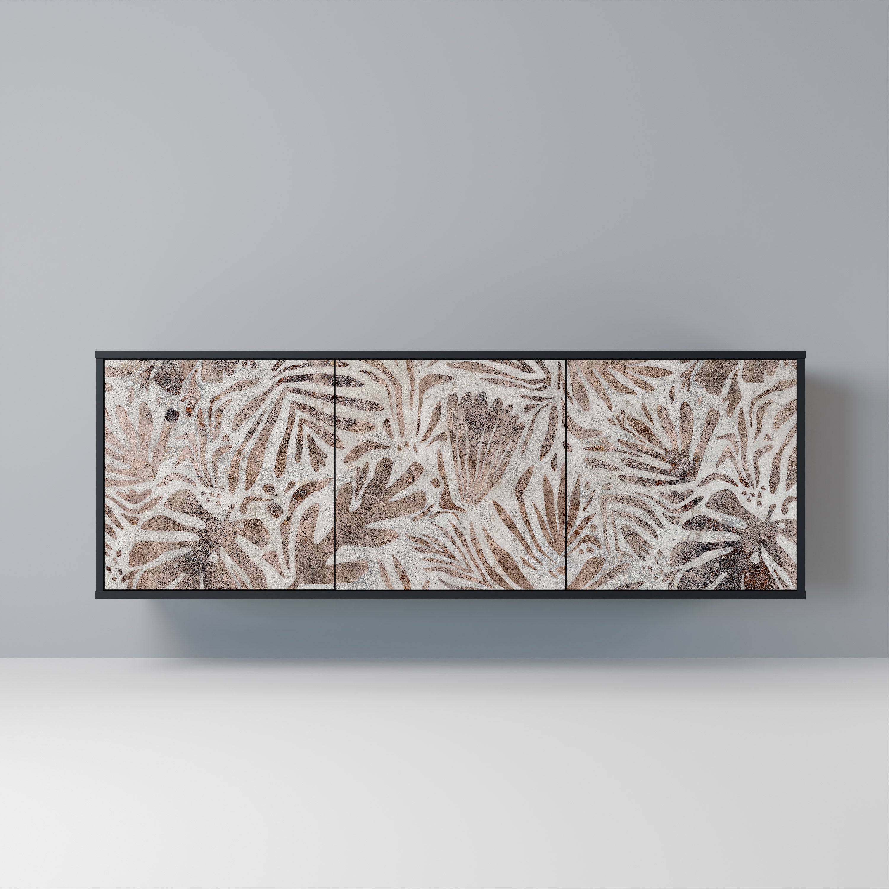 Aparador PASSING TIME de 3 puertas con acabado negro