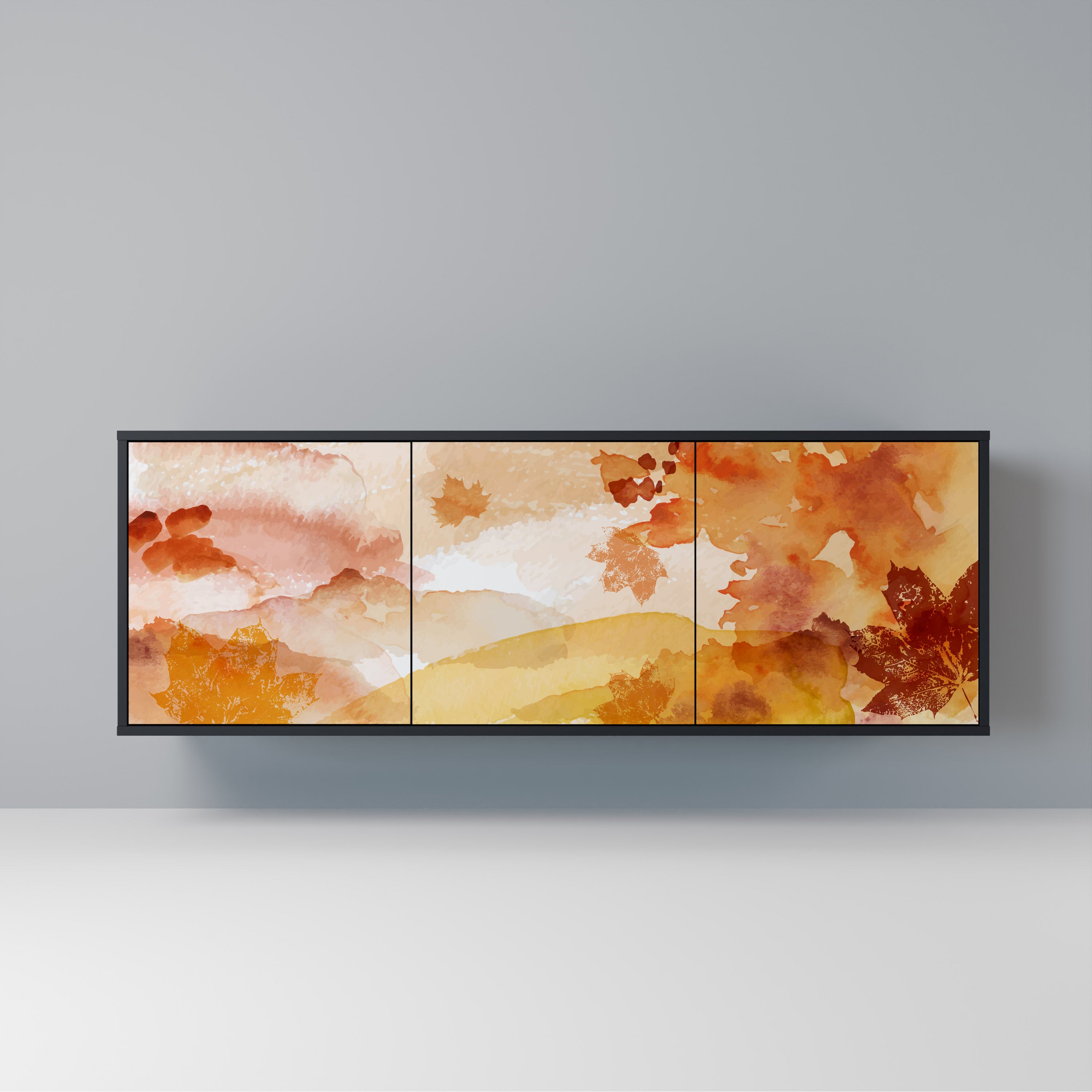 TRACES OF AUTUMN 3-Door Sideboard in Black Finish