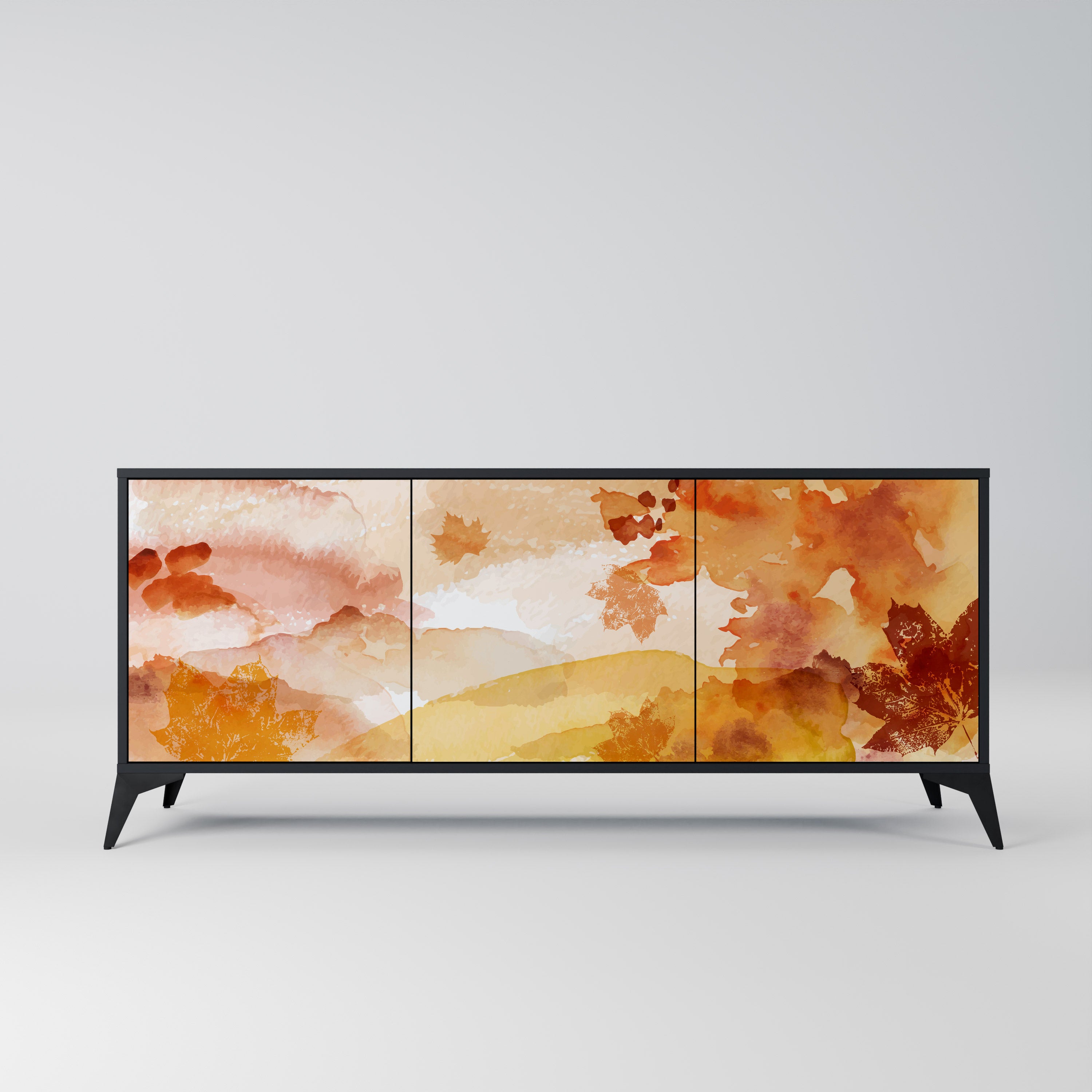 TRACES OF AUTUMN 3-Door Sideboard in Black Finish