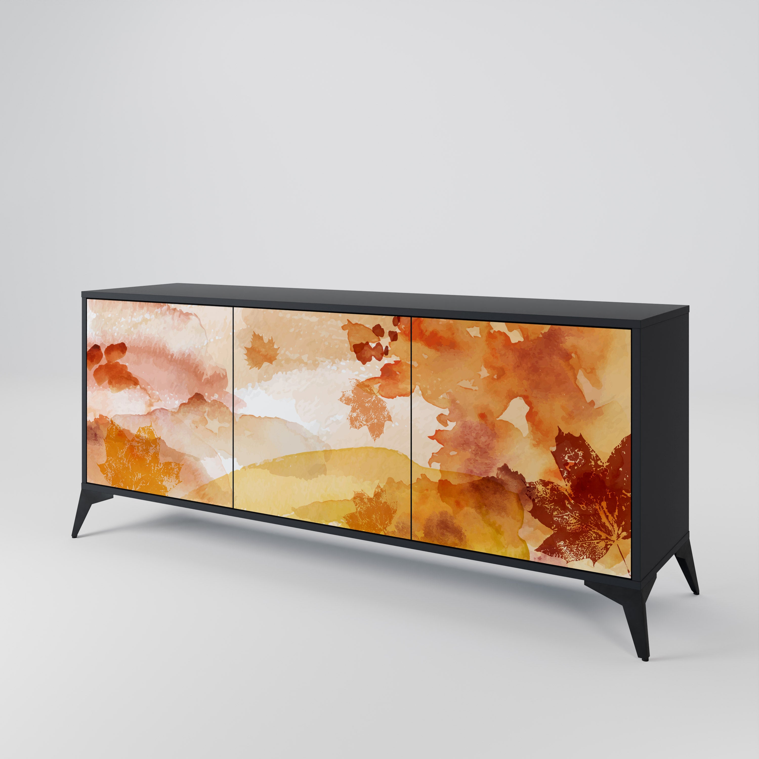 TRACES OF AUTUMN 3-Door Sideboard in Black Finish