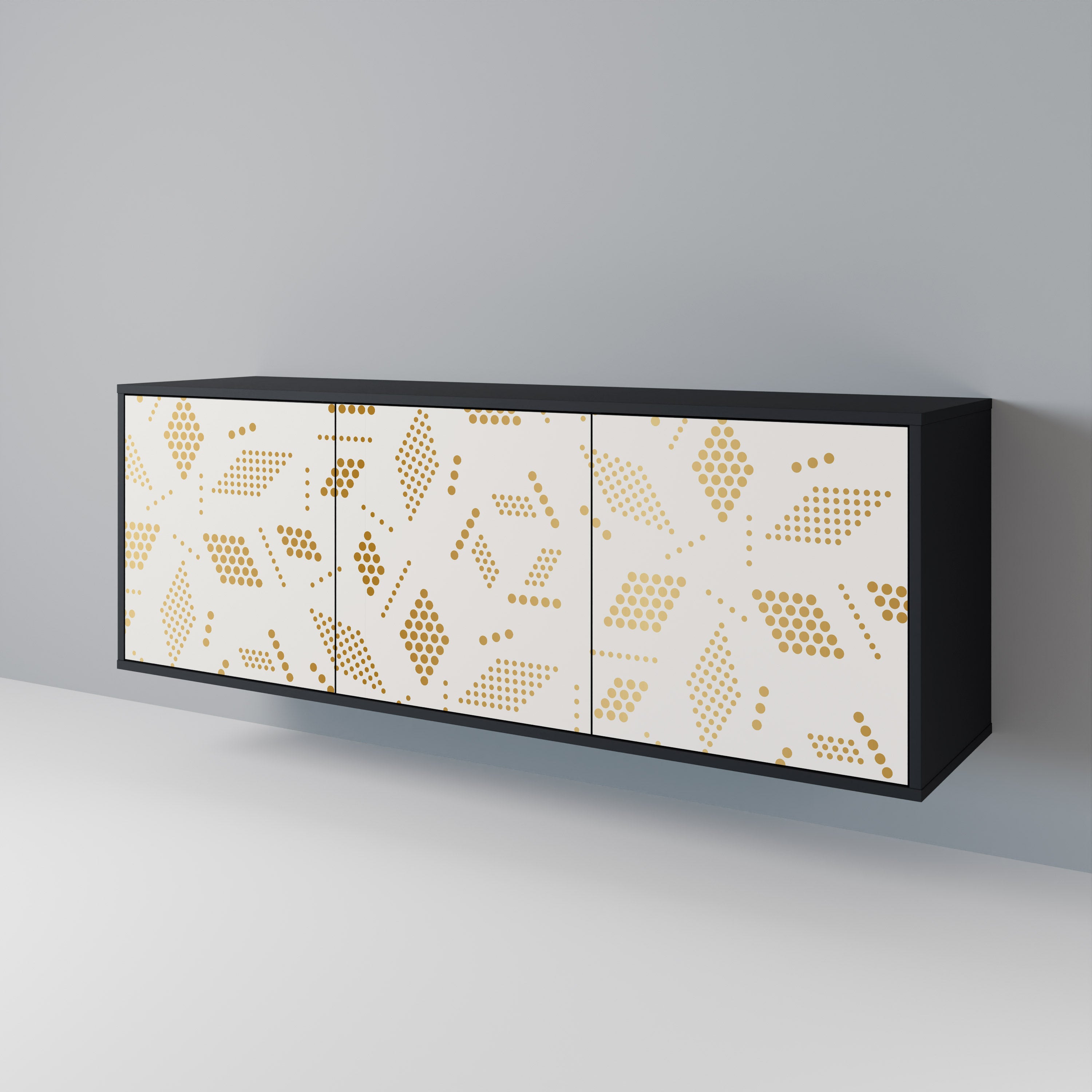 SPOTTED DAZE 3-Door Sideboard in Black Finish