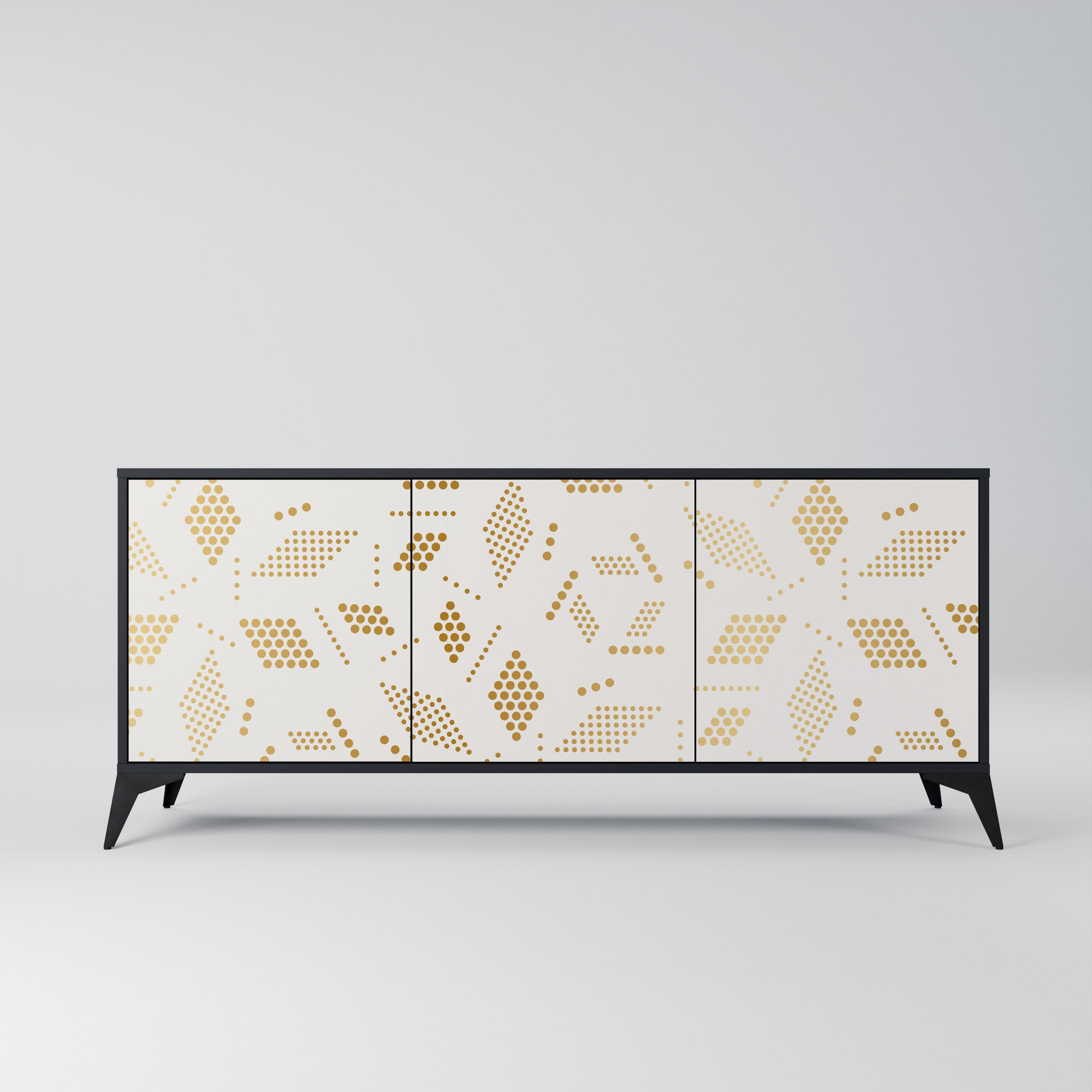 SPOTTED DAZE 3-Door Sideboard in Black Finish