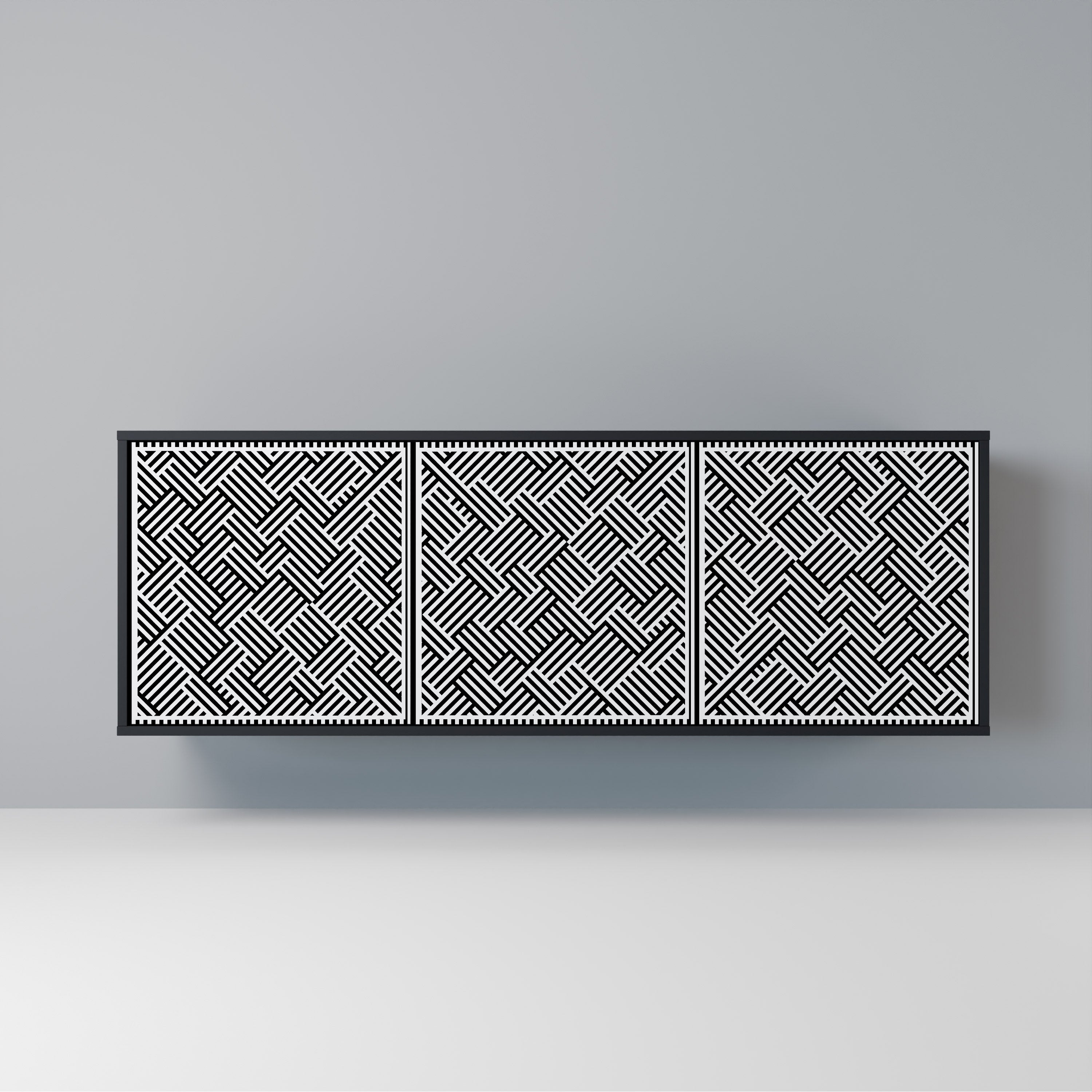 TEMPORARY SEQUENCE 3-Door Sideboard in Black Finish