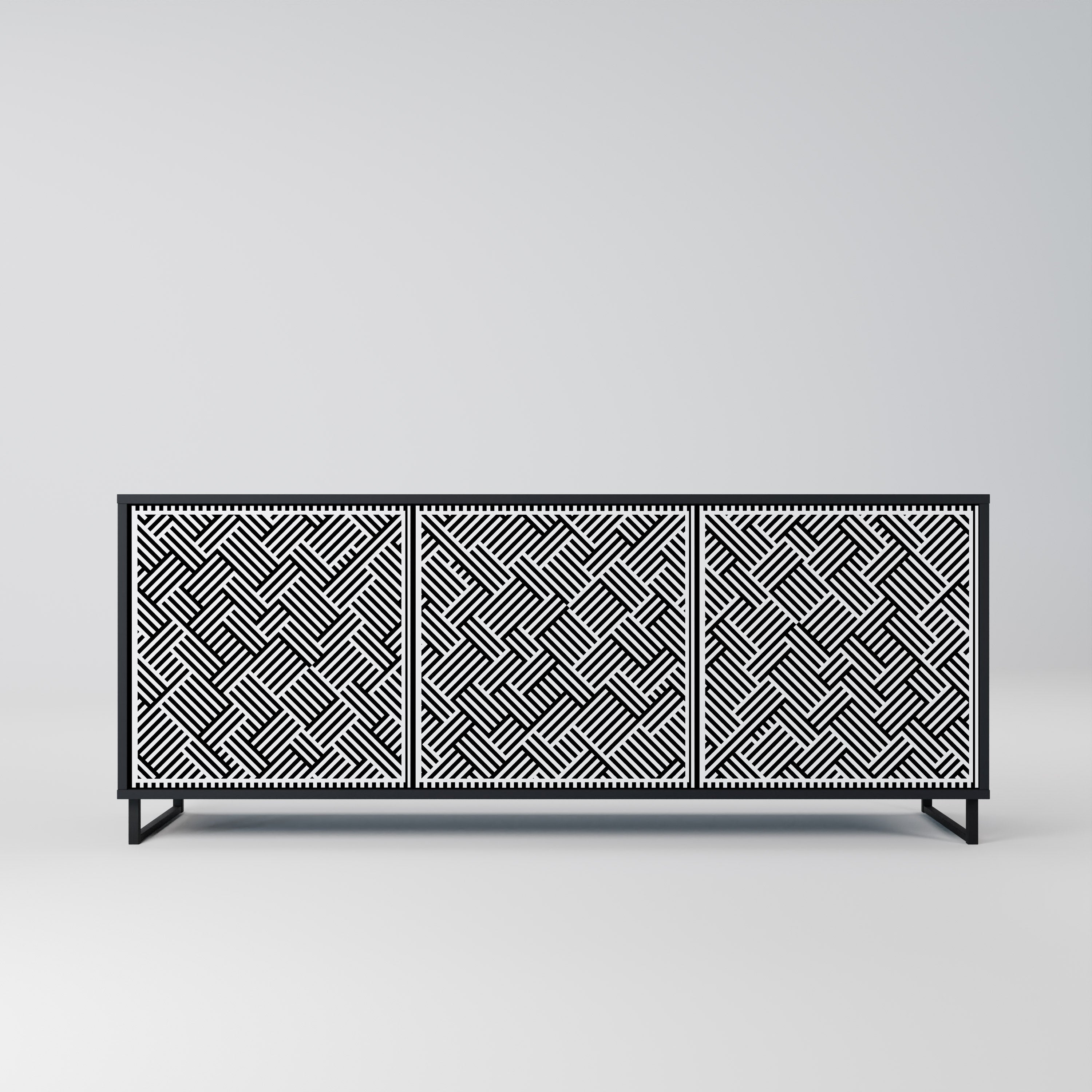 TEMPORARY SEQUENCE 3-Door Sideboard in Black Finish
