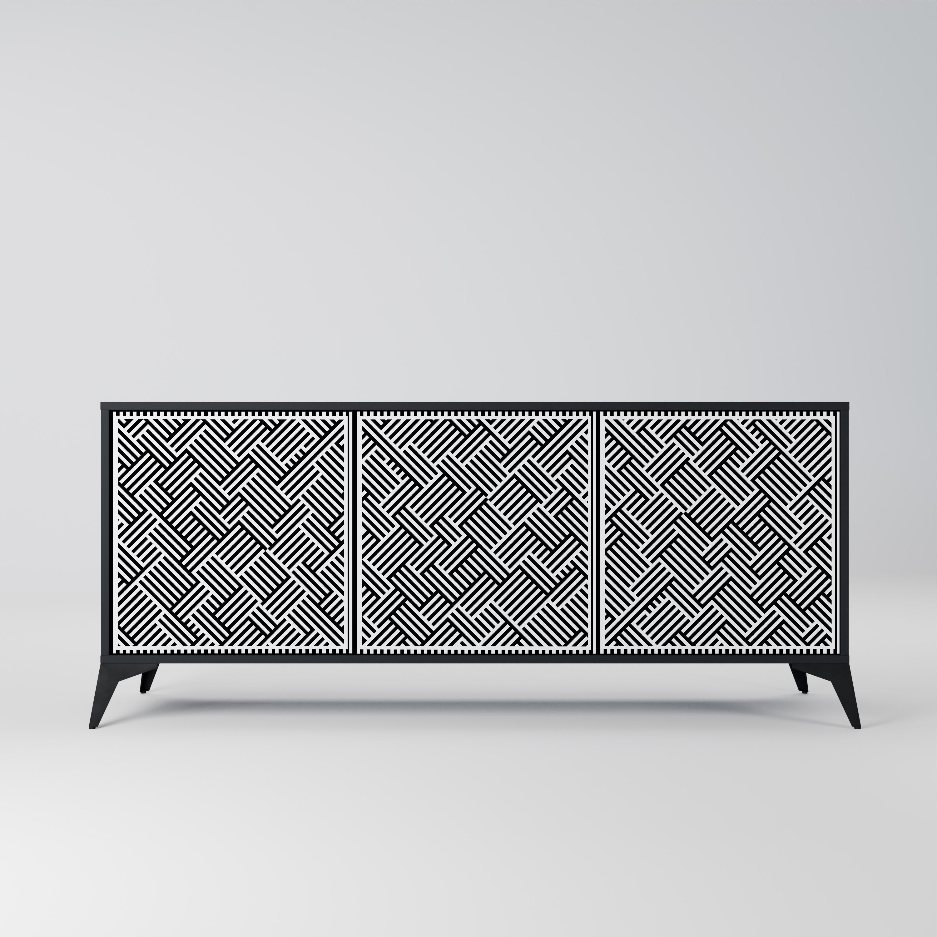 TEMPORARY SEQUENCE 3-Door Sideboard in Black Finish