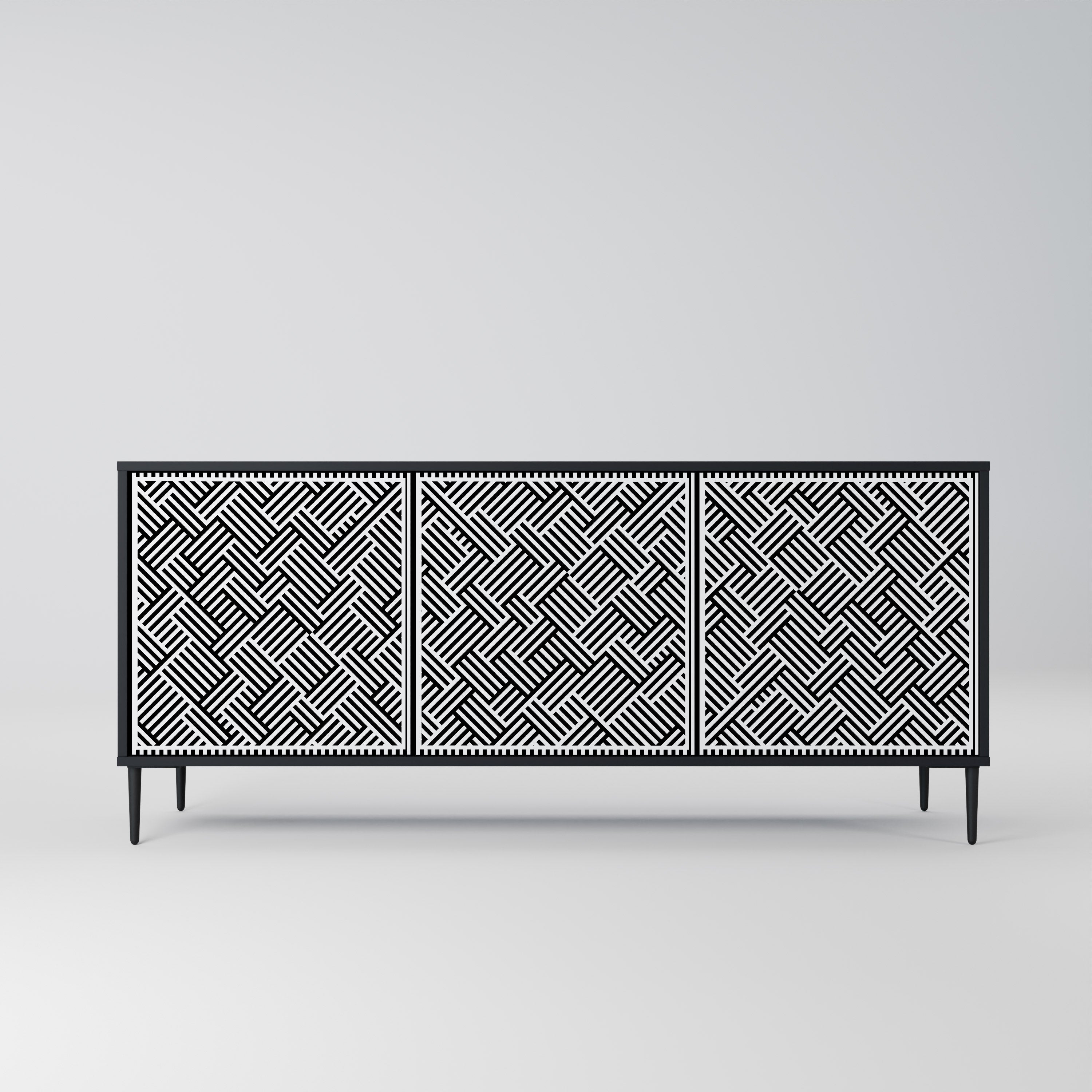 TEMPORARY SEQUENCE 3-Door Sideboard in Black Finish