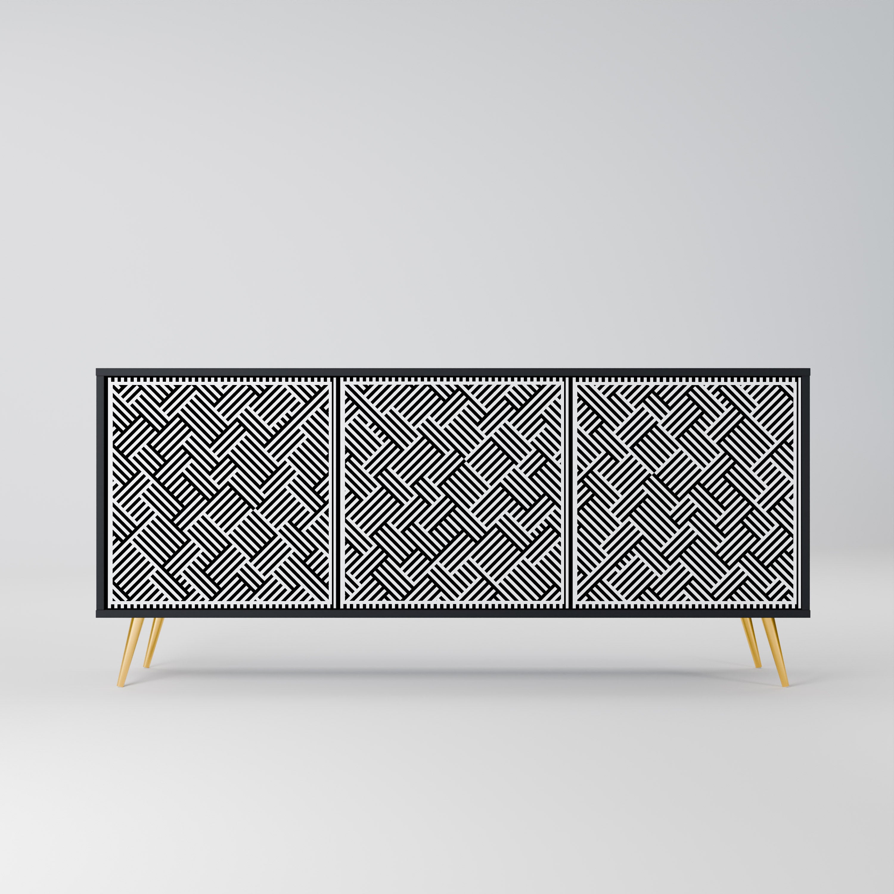 TEMPORARY SEQUENCE 3-Door Sideboard in Black Finish