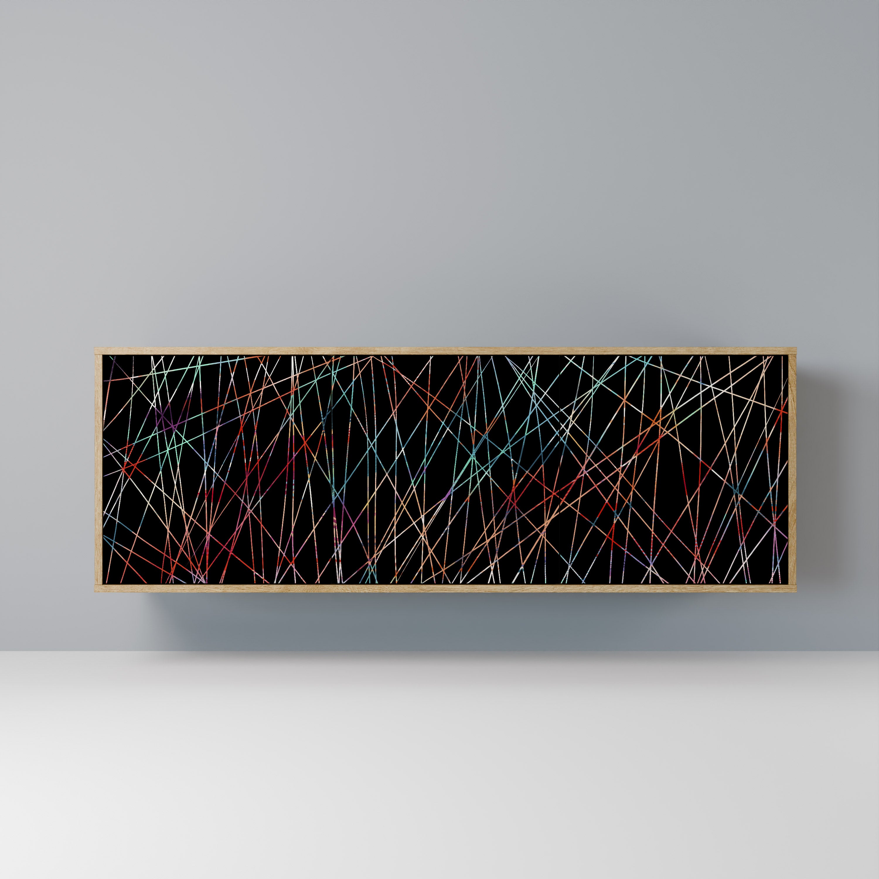 LUMINOUS SNARE 3-Door Sideboard in Oak Effect