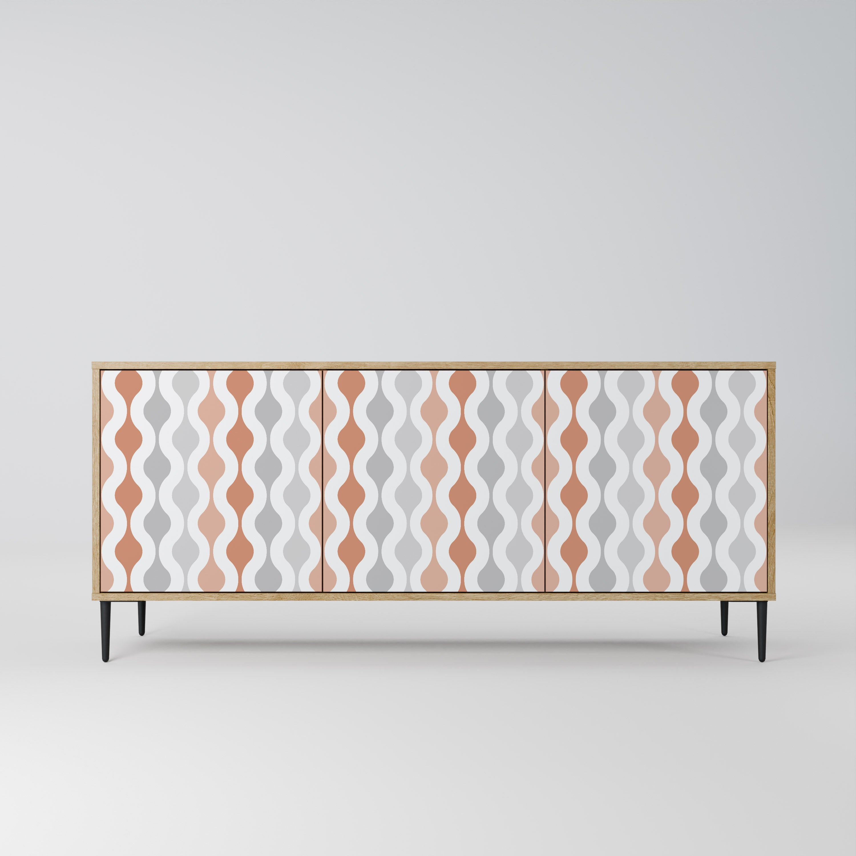 HAZY NOSTALGIA 3-Door Sideboard in Oak Effect