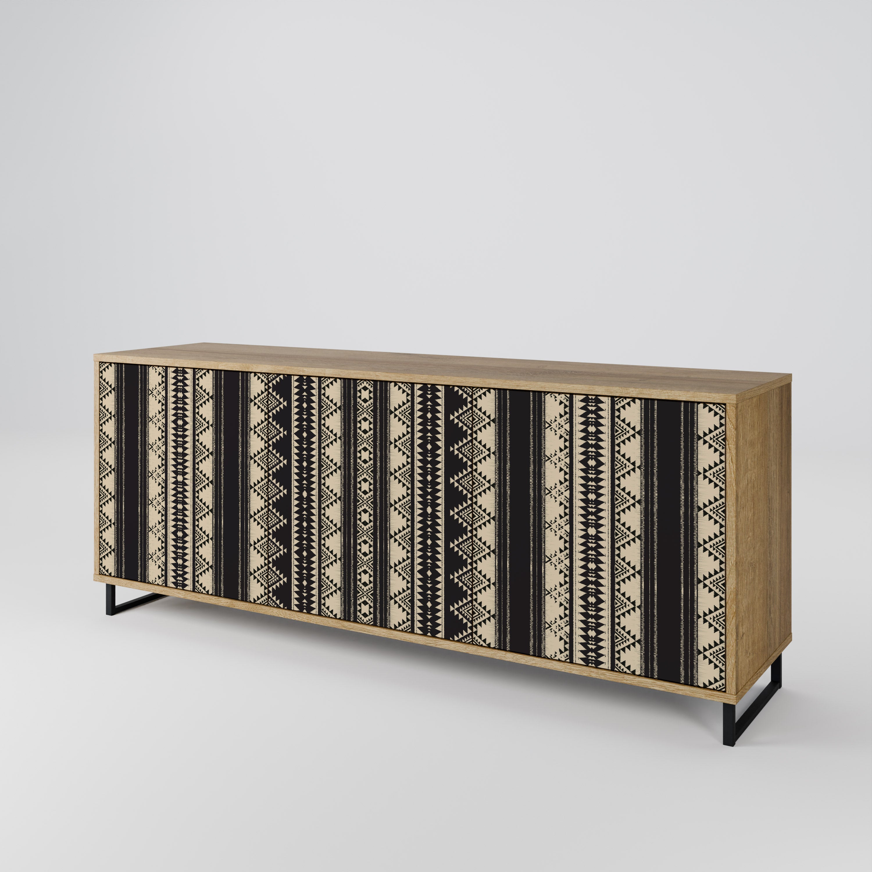 AZTEC 3-Door Sideboard in Oak Effect