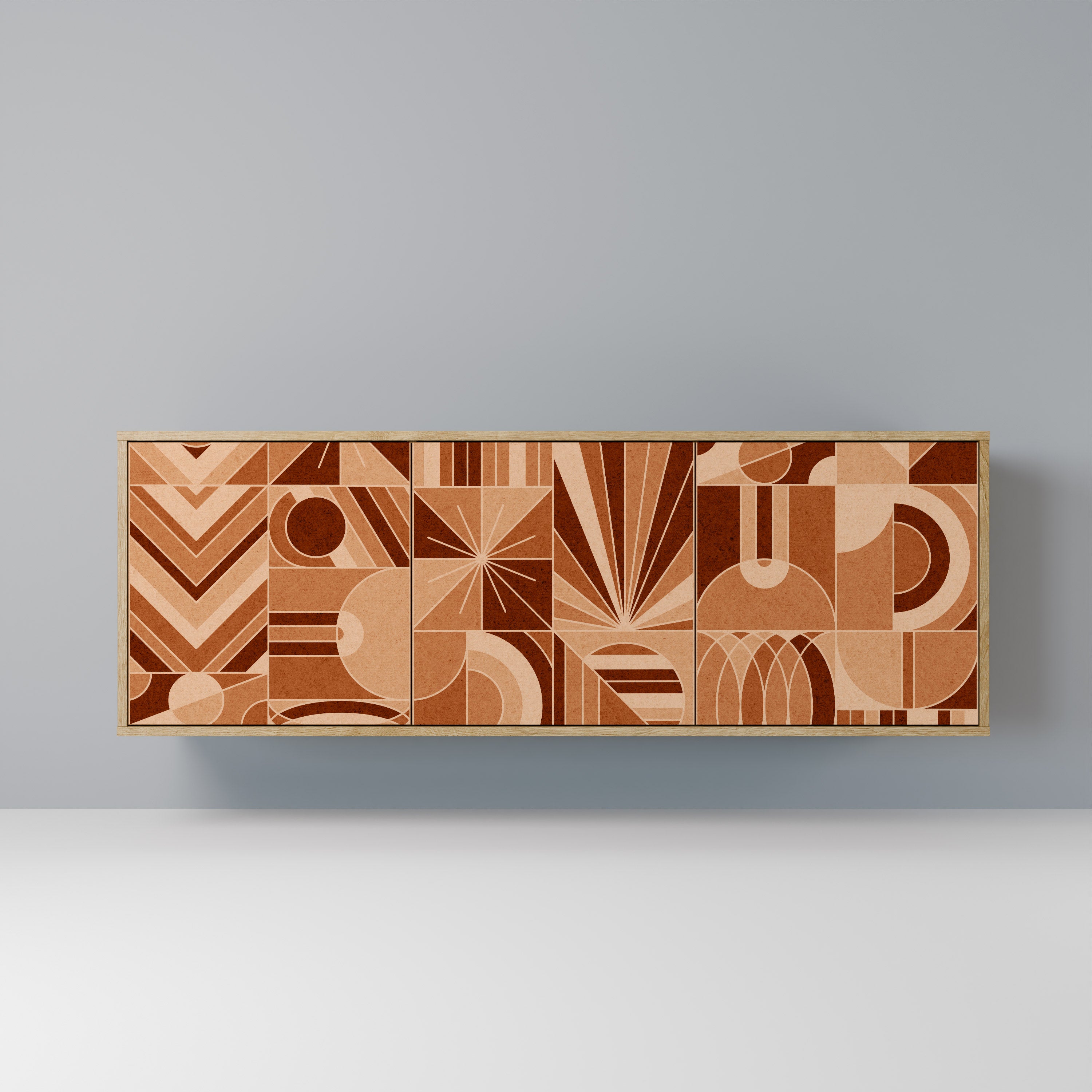 PRISM MOSAIC 3-Door Sideboard in Oak Effect