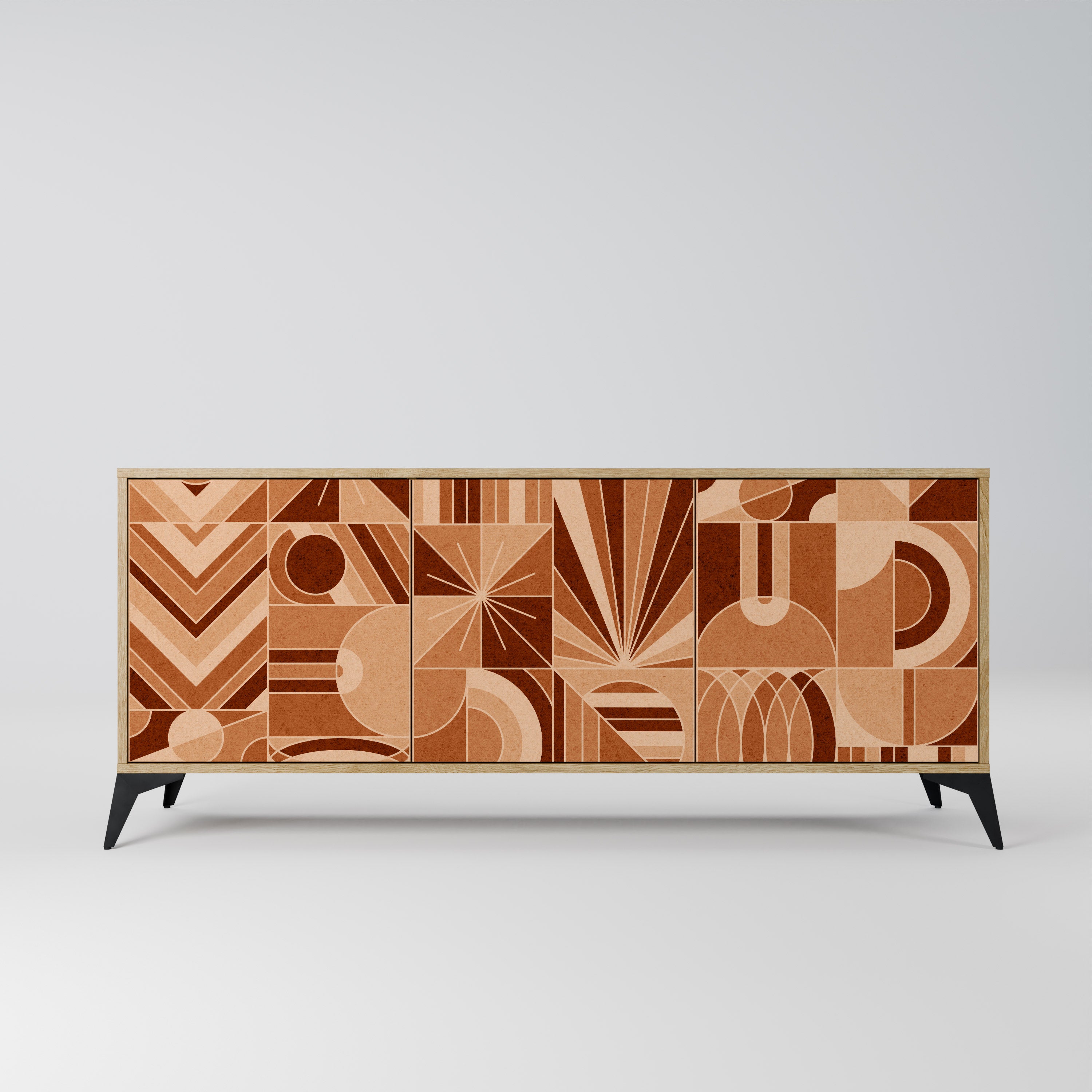 PRISM MOSAIC 3-Door Sideboard in Oak Effect