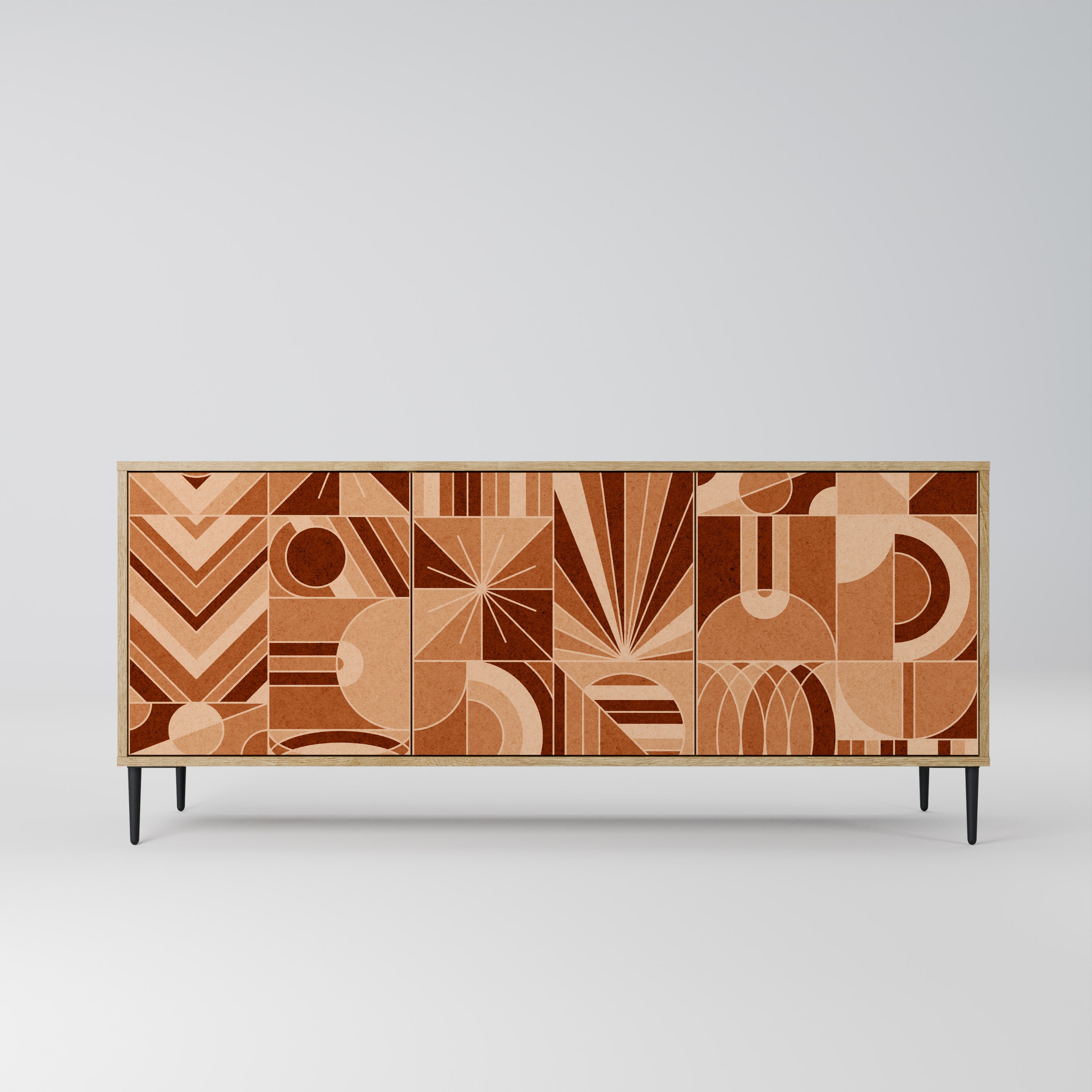 PRISM MOSAIC 3-Door Sideboard in Oak Effect