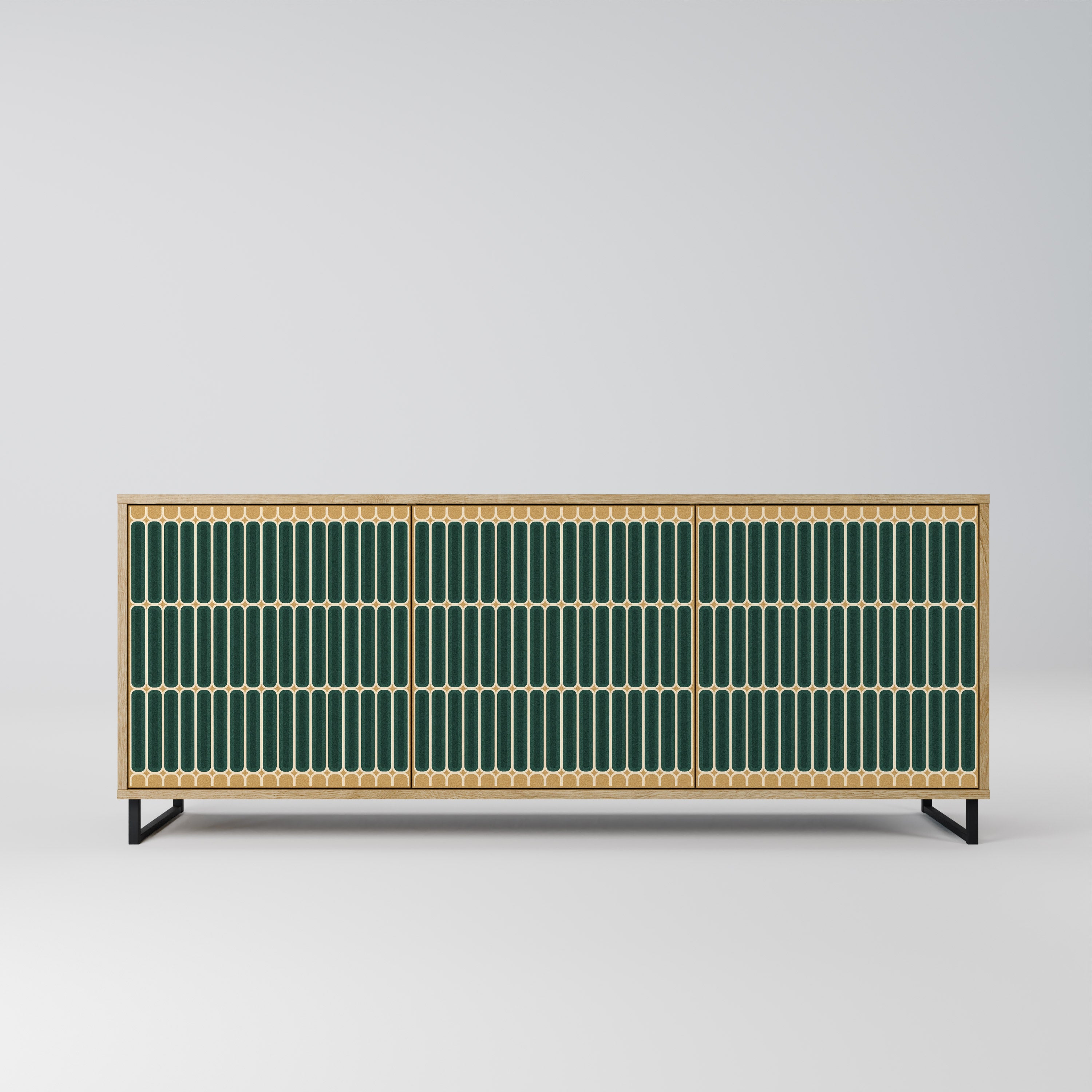 ILUSION GATE 3-Door Sideboard in Oak Effect