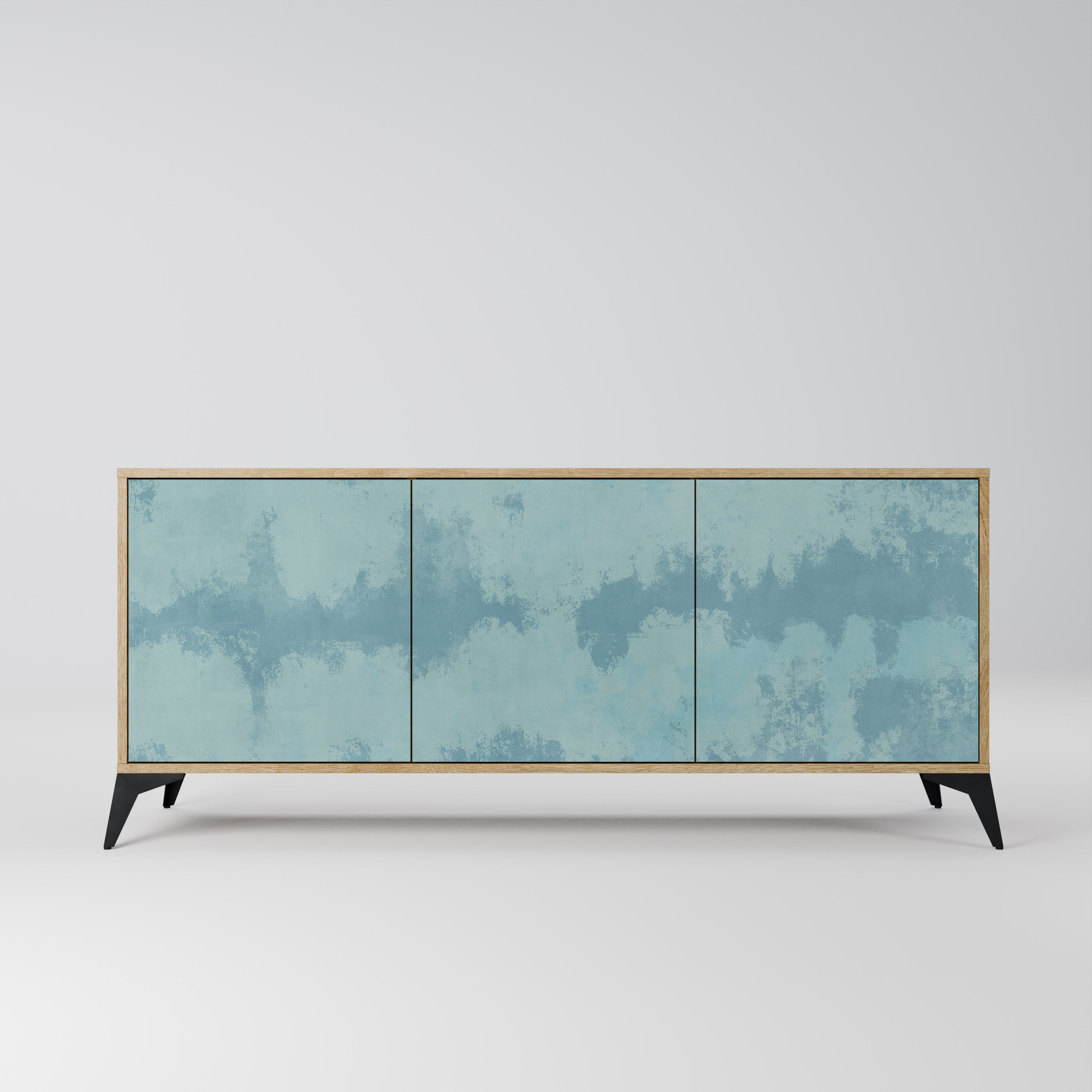 SKY WASH 3-Door Sideboard in Oak Effect