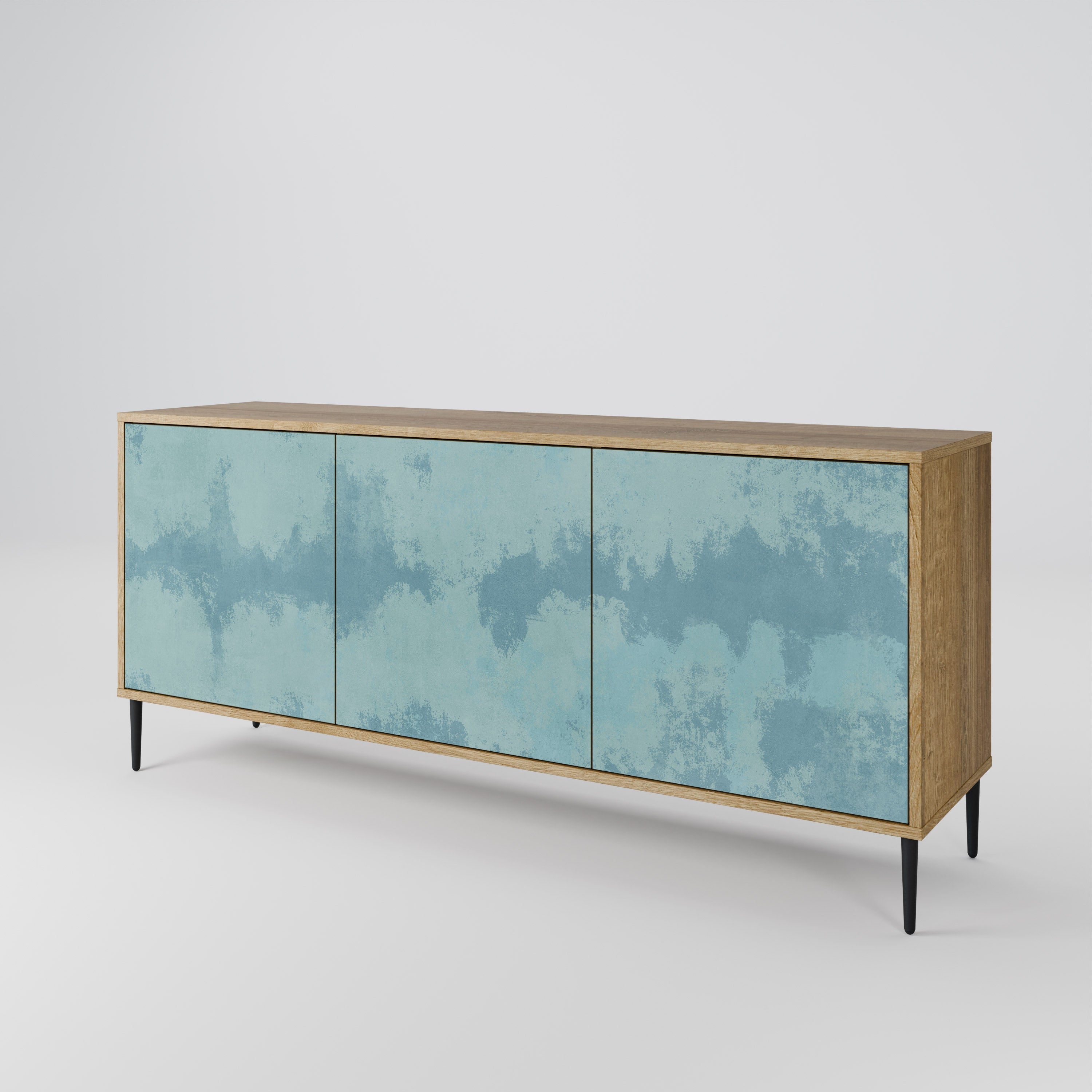 SKY WASH 3-Door Sideboard in Oak Effect