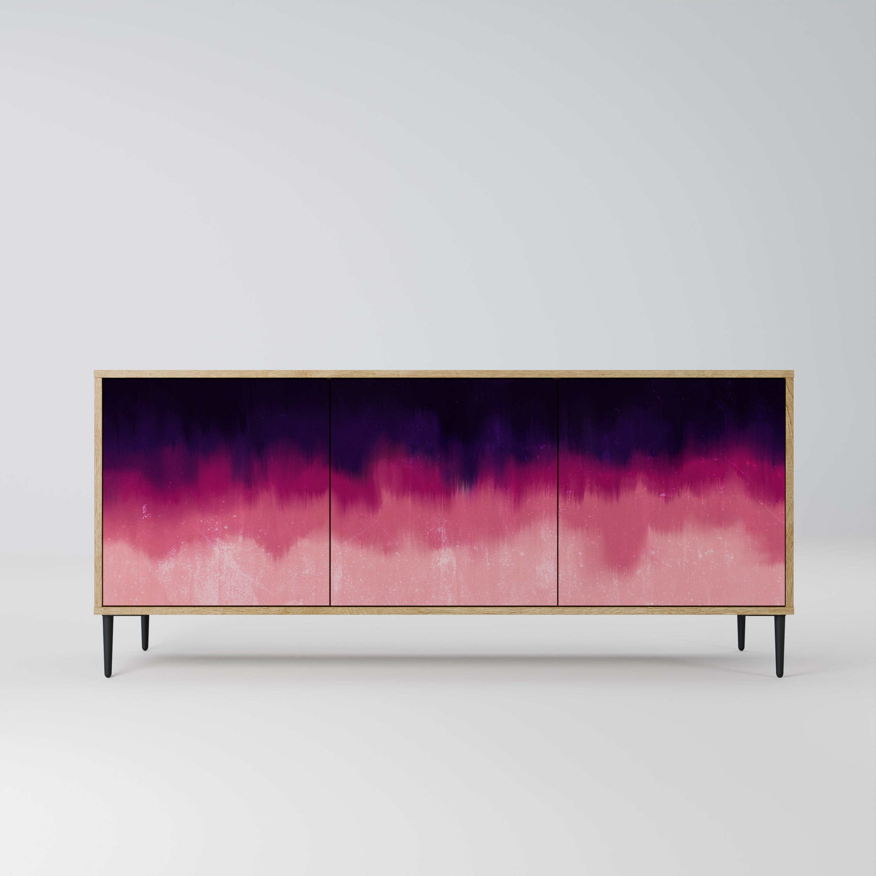 AURORA BOREALIS 3-Door Sideboard in Oak Effect