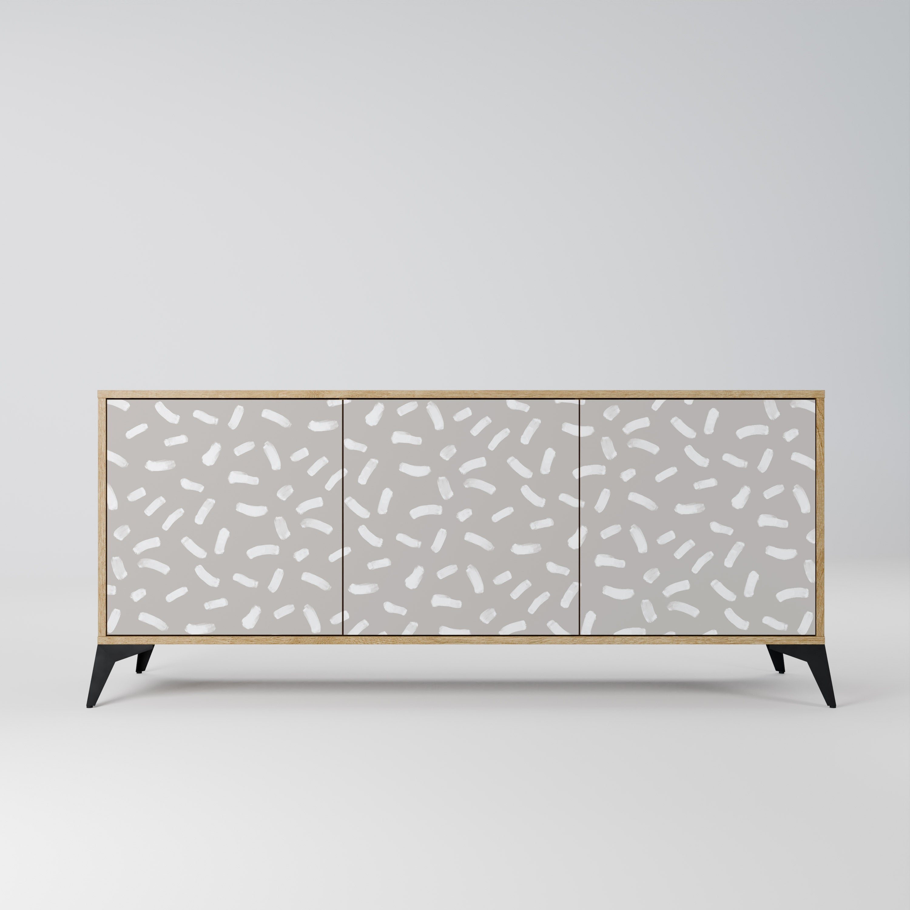 PASSING SECONDS 3-Door Sideboard in Oak Effect
