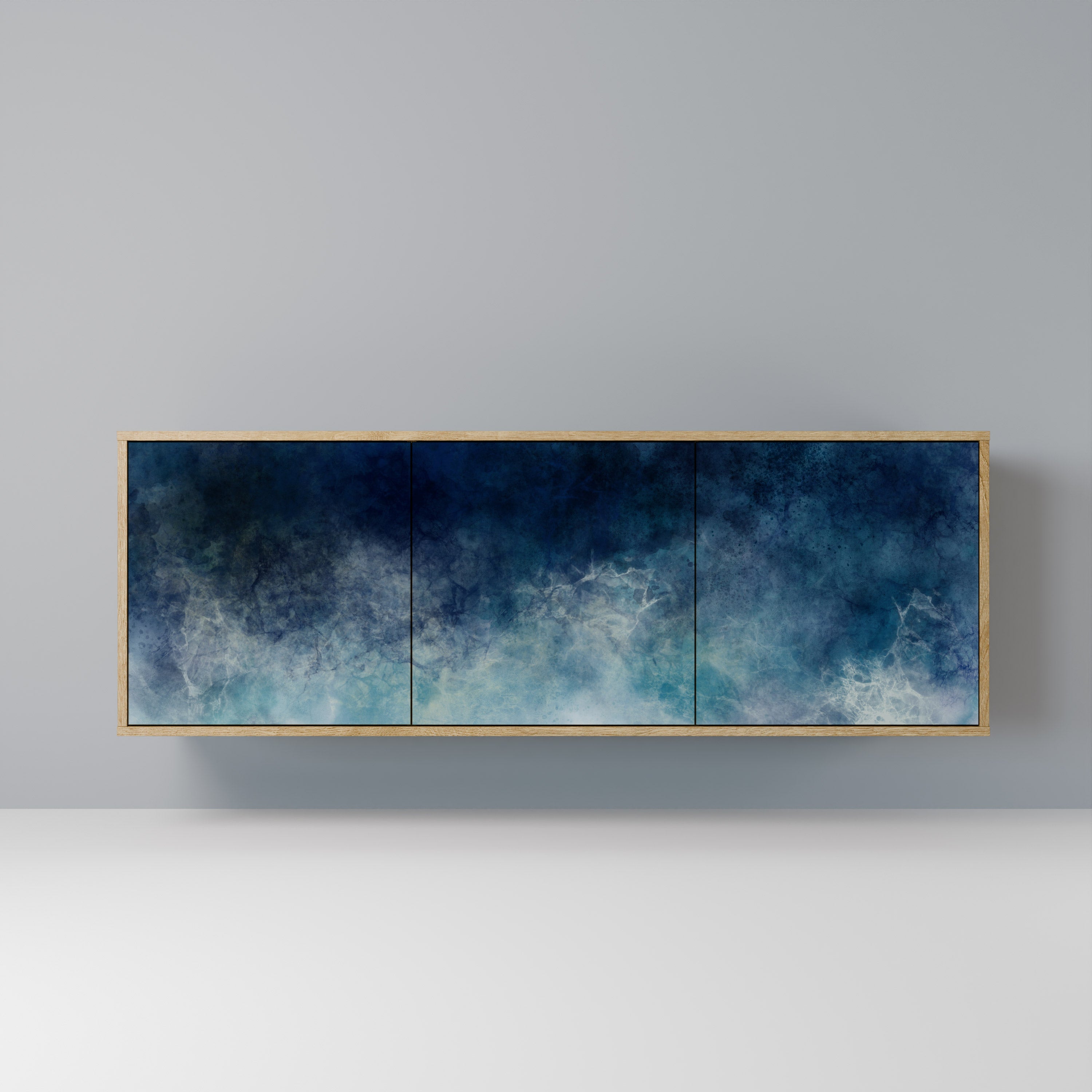 CELESTIAL FALL 3-Door Sideboard in Oak Effect