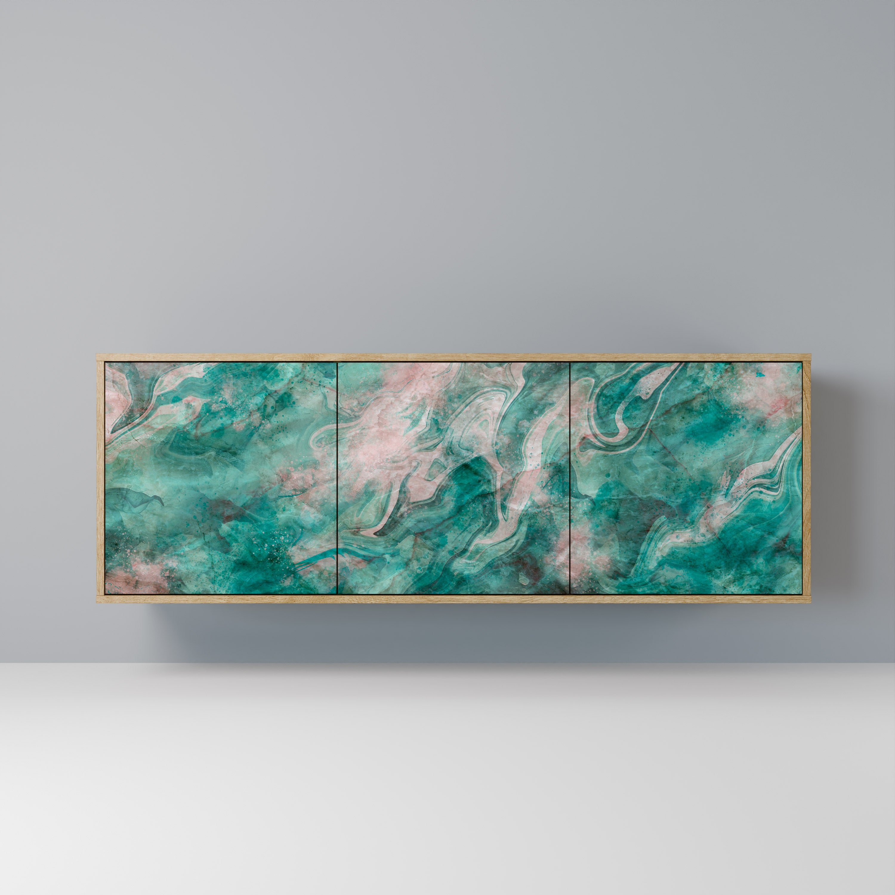 ABSTRACT ALCHEMY 3-Door Sideboard in Oak Effect