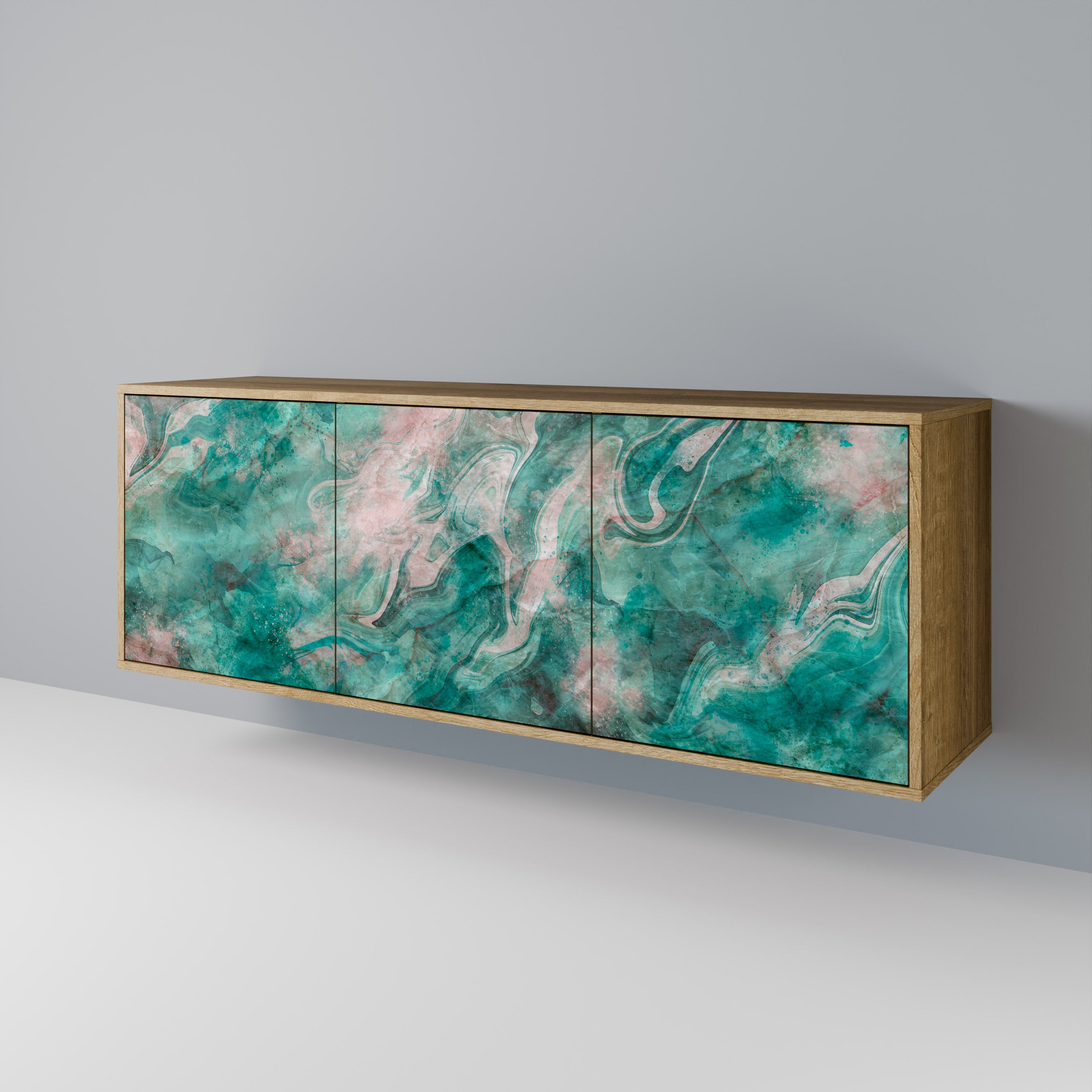 ABSTRACT ALCHEMY 3-Door Sideboard in Oak Effect