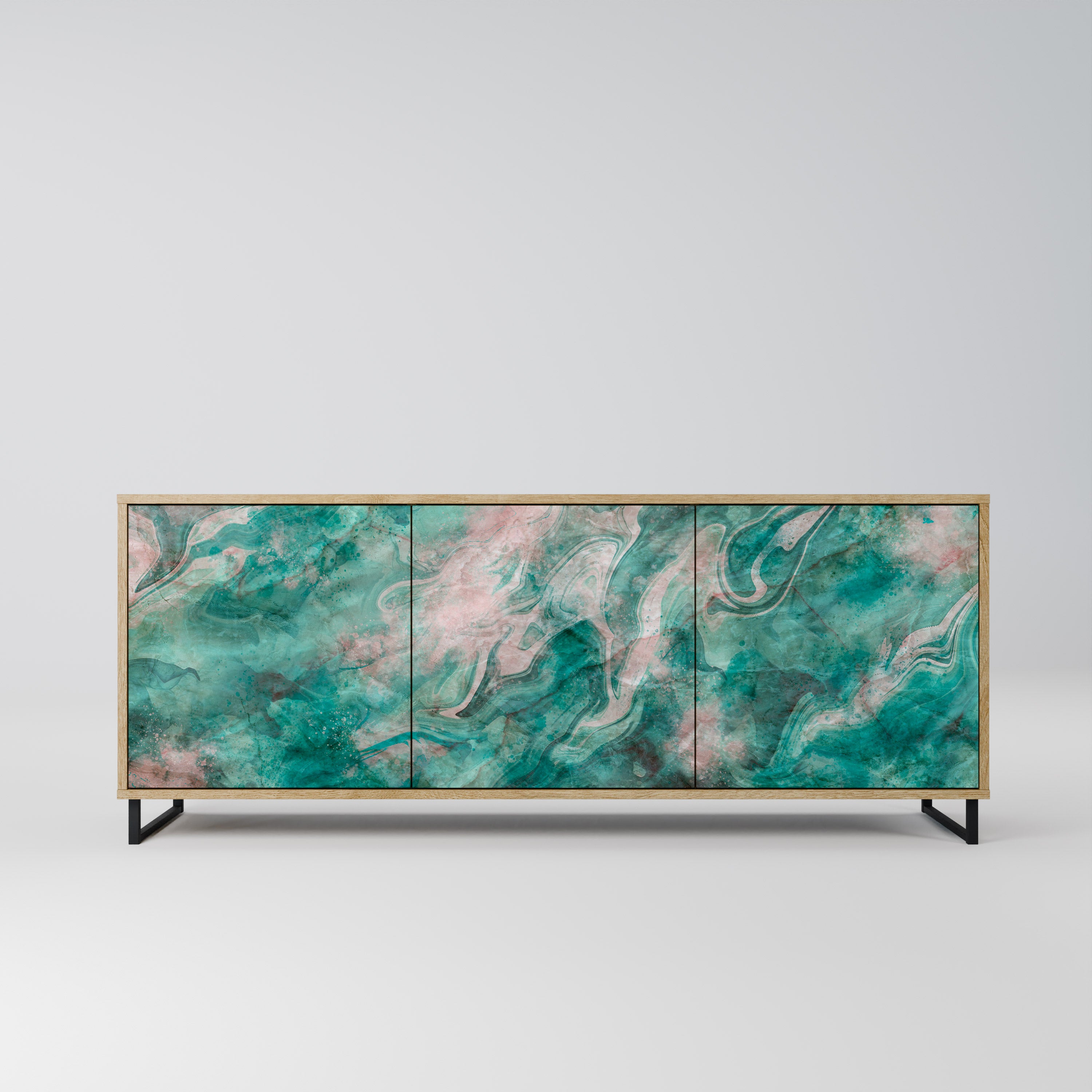 ABSTRACT ALCHEMY 3-Door Sideboard in Oak Effect