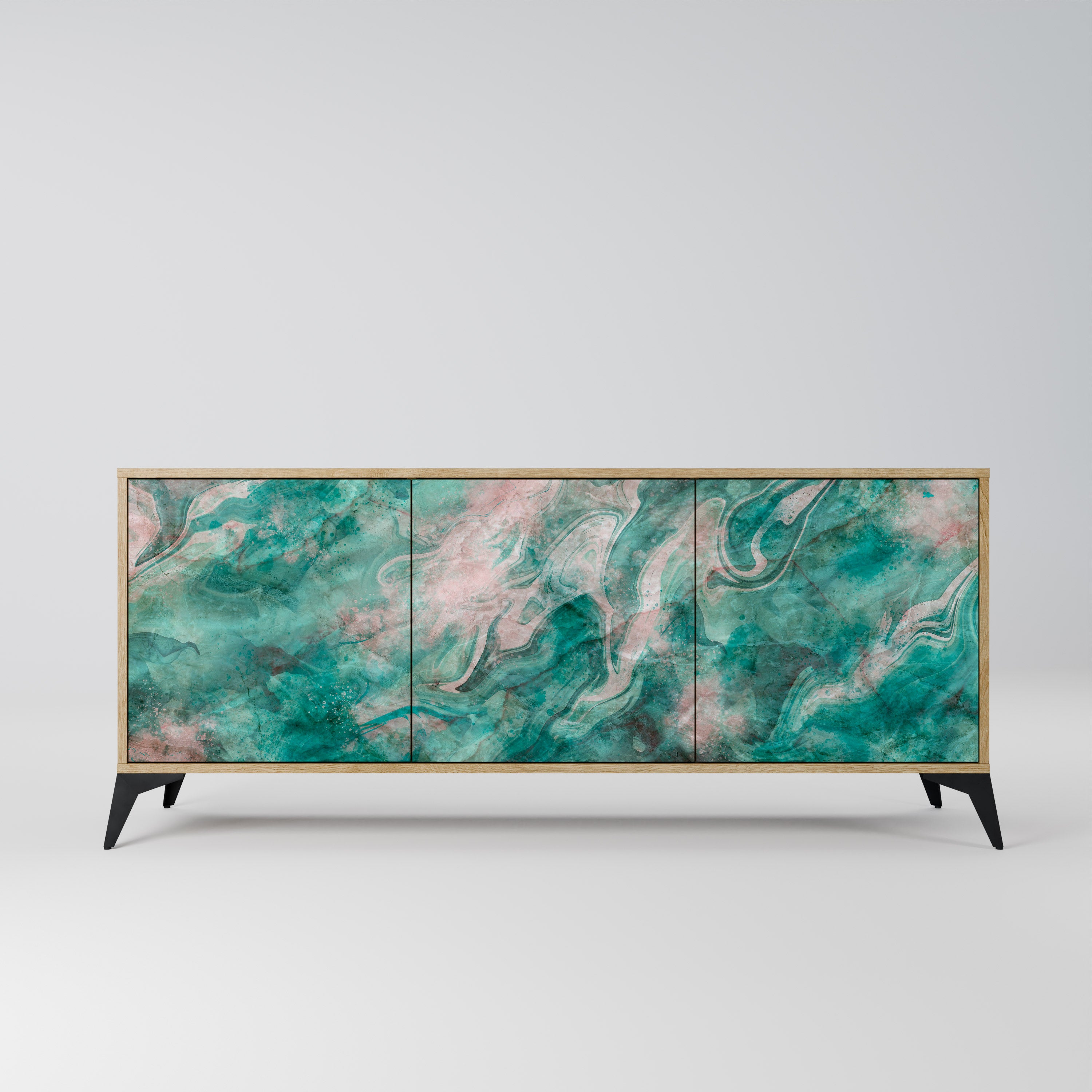 ABSTRACT ALCHEMY 3-Door Sideboard in Oak Effect