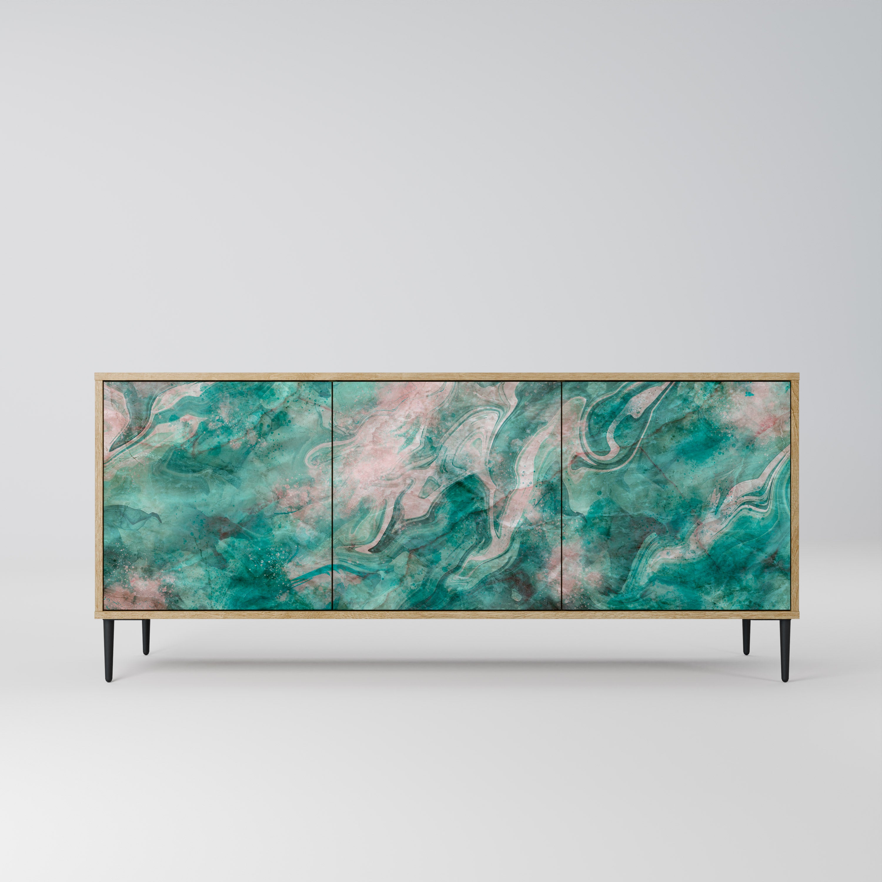ABSTRACT ALCHEMY 3-Door Sideboard in Oak Effect