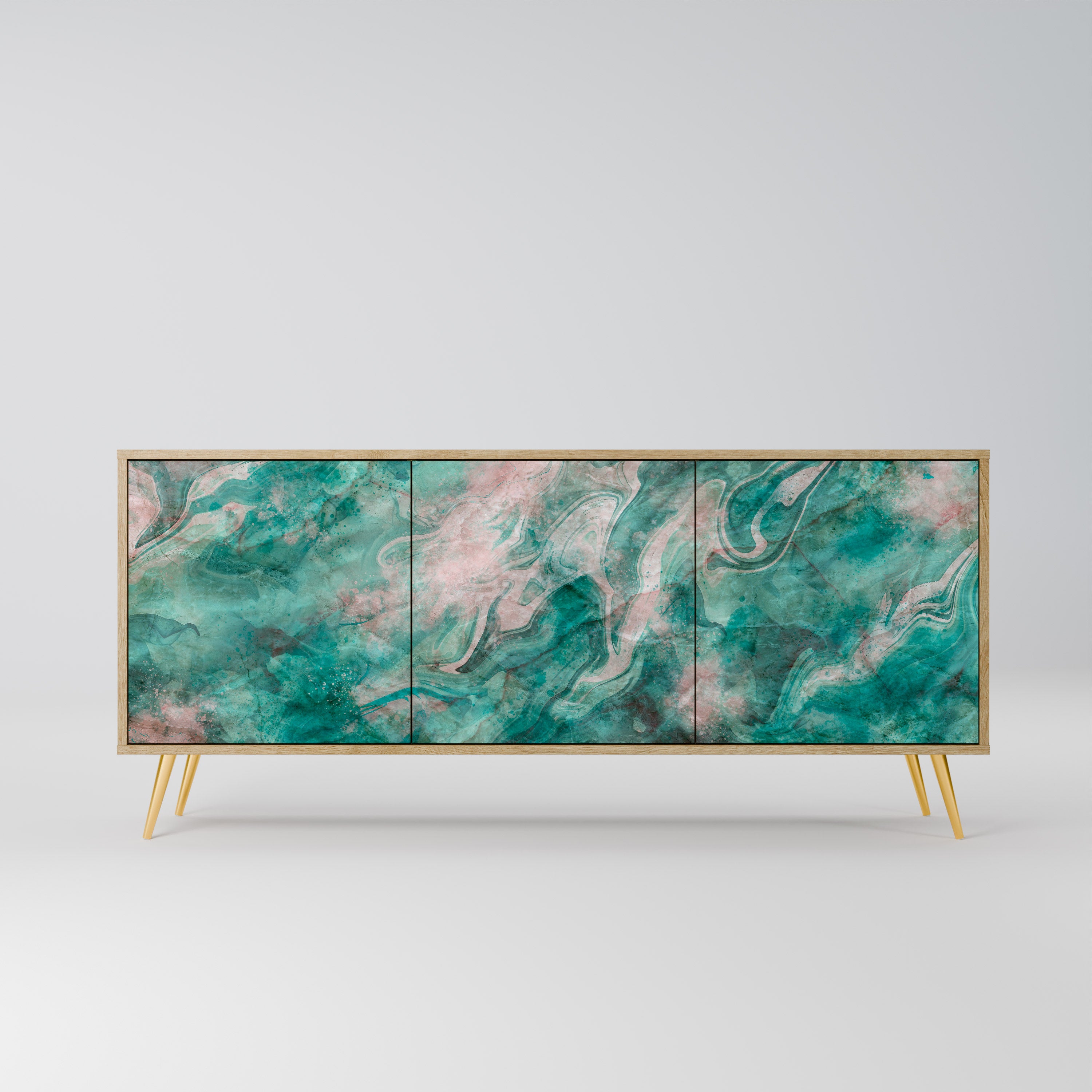 ABSTRACT ALCHEMY 3-Door Sideboard in Oak Effect