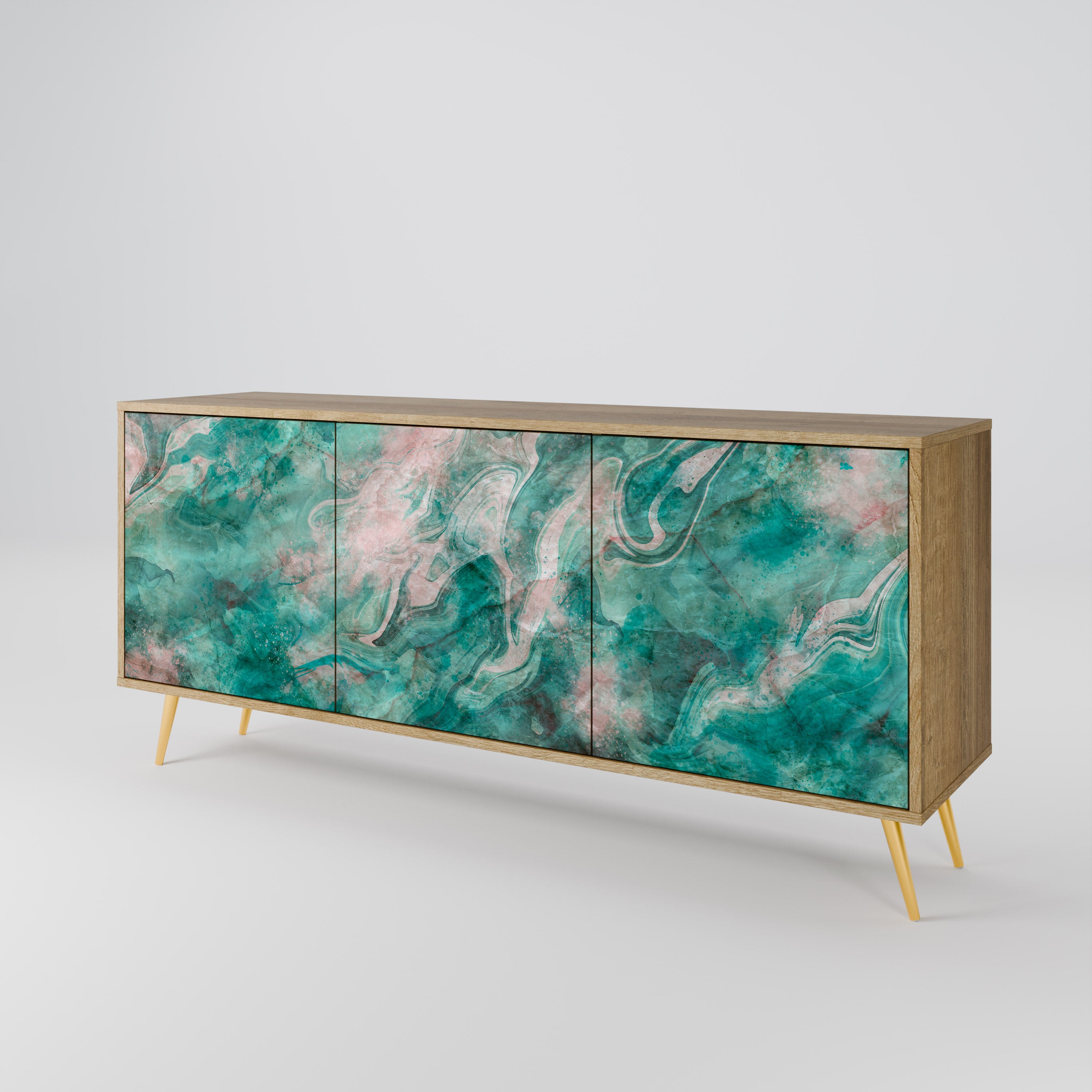 ABSTRACT ALCHEMY 3-Door Sideboard in Oak Effect