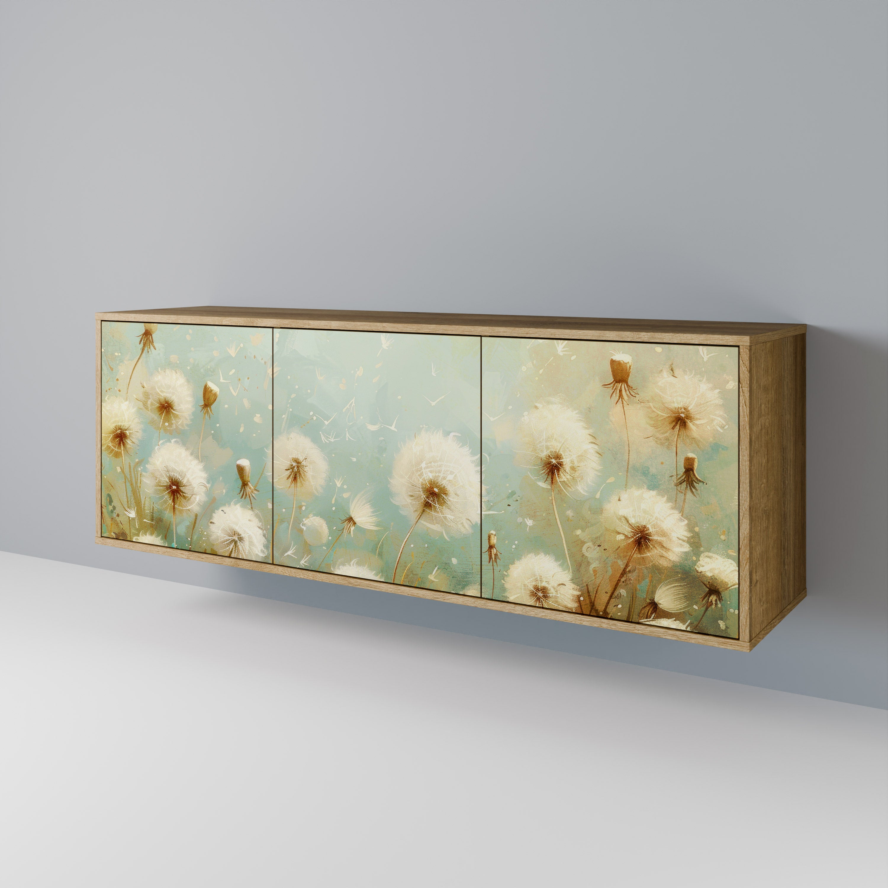 DREAMY MEADOW 3-Door Sideboard in Oak Effect