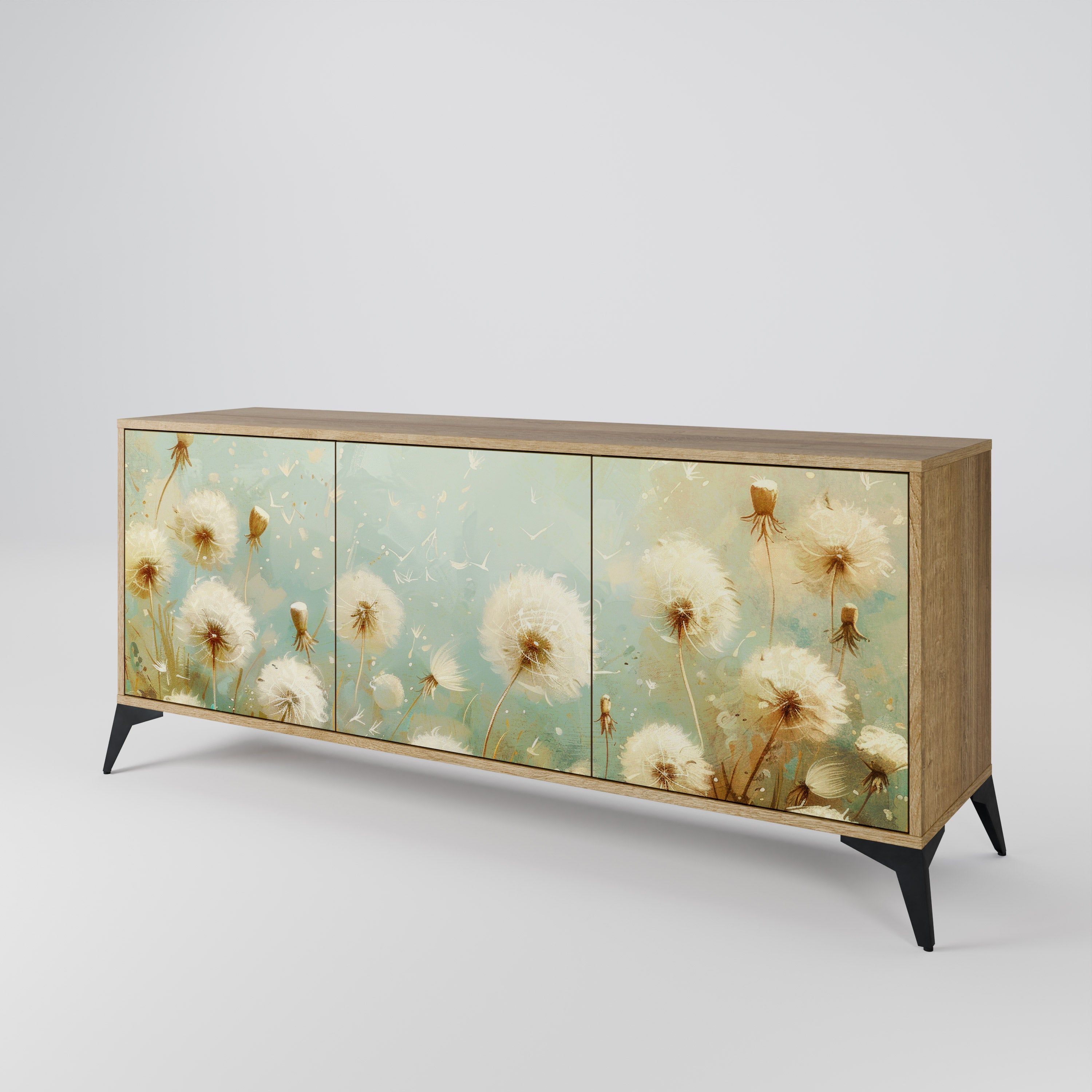 DREAMY MEADOW 3-Door Sideboard in Oak Effect