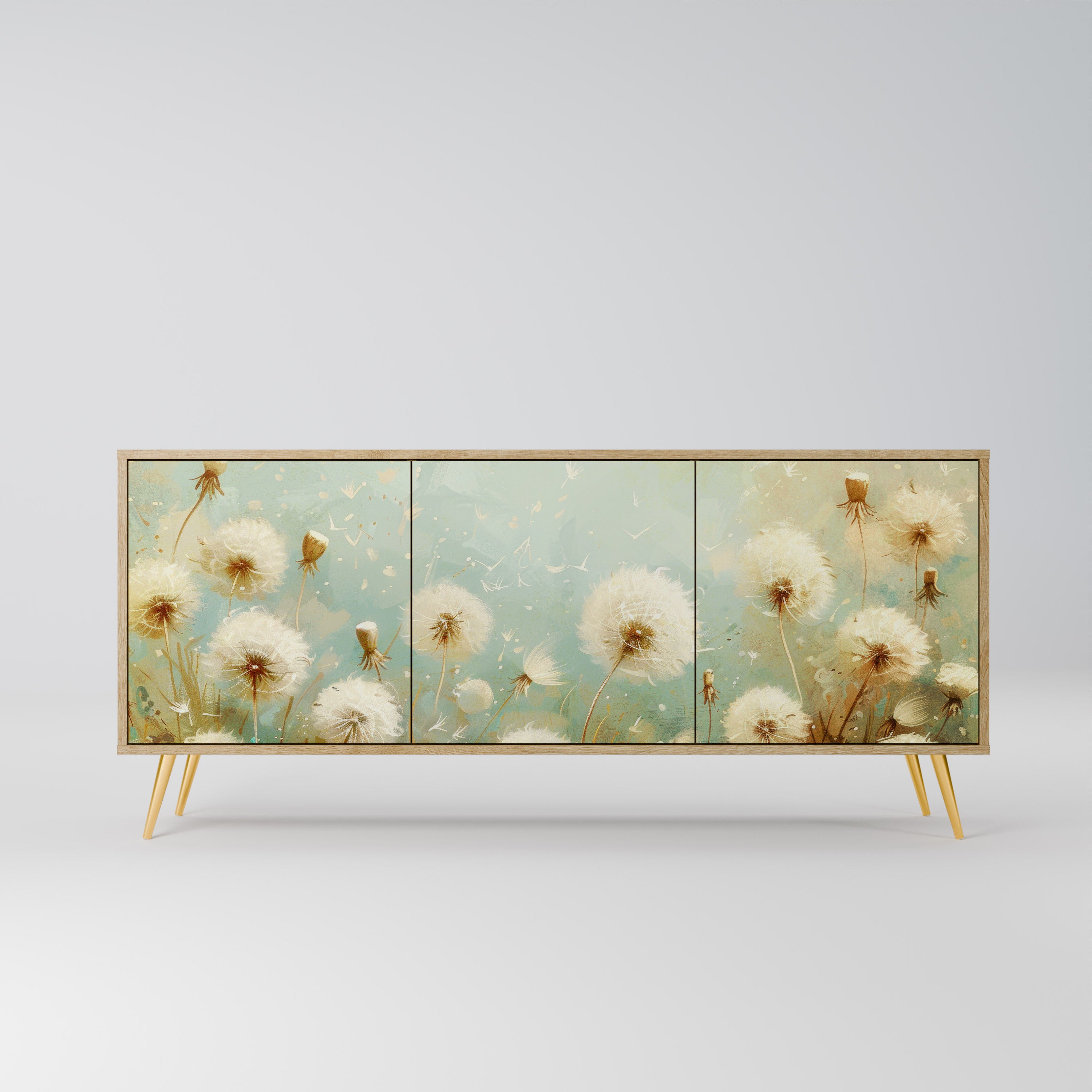 DREAMY MEADOW 3-Door Sideboard in Oak Effect