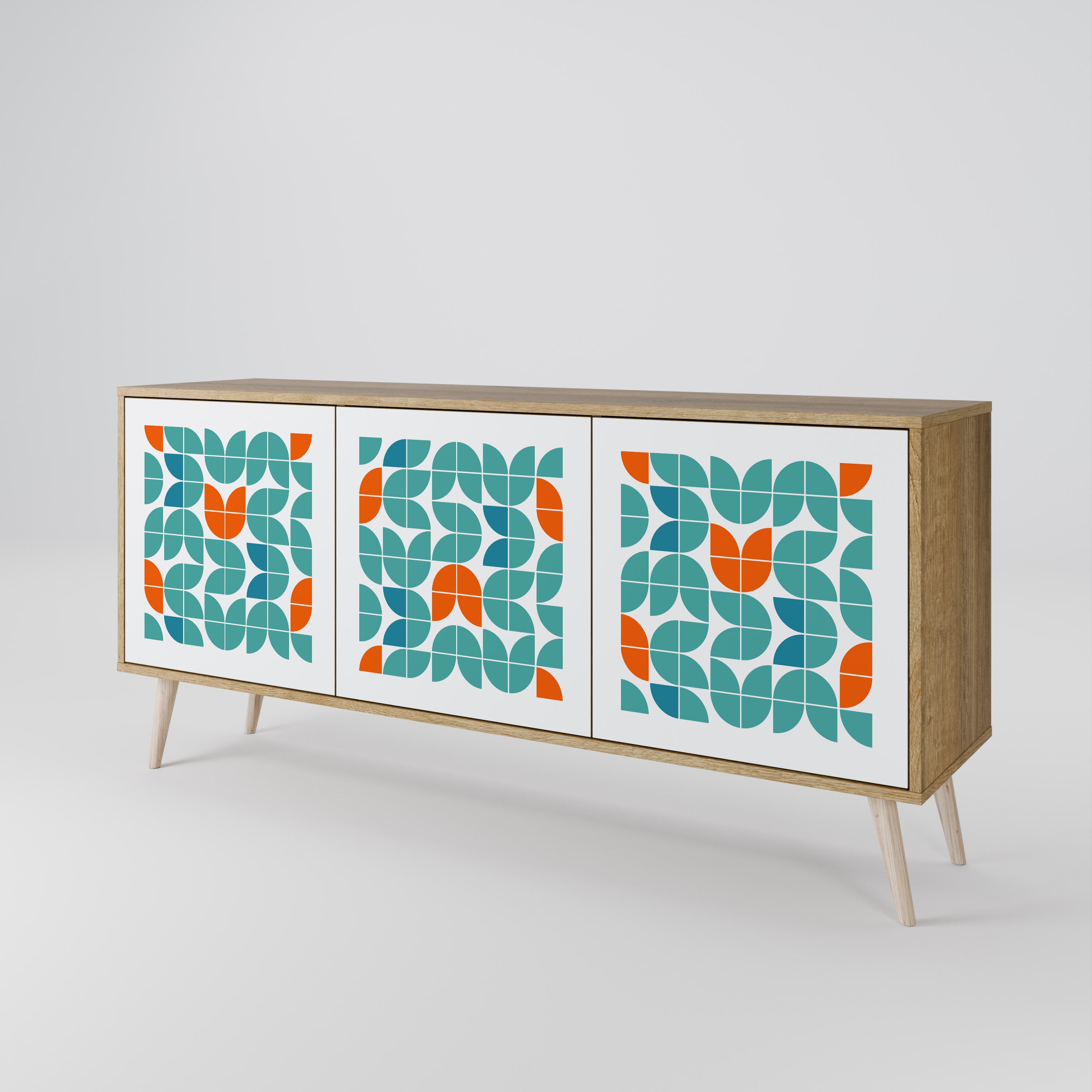 BE THE CHANGE 3-Door Sideboard in Oak Effect