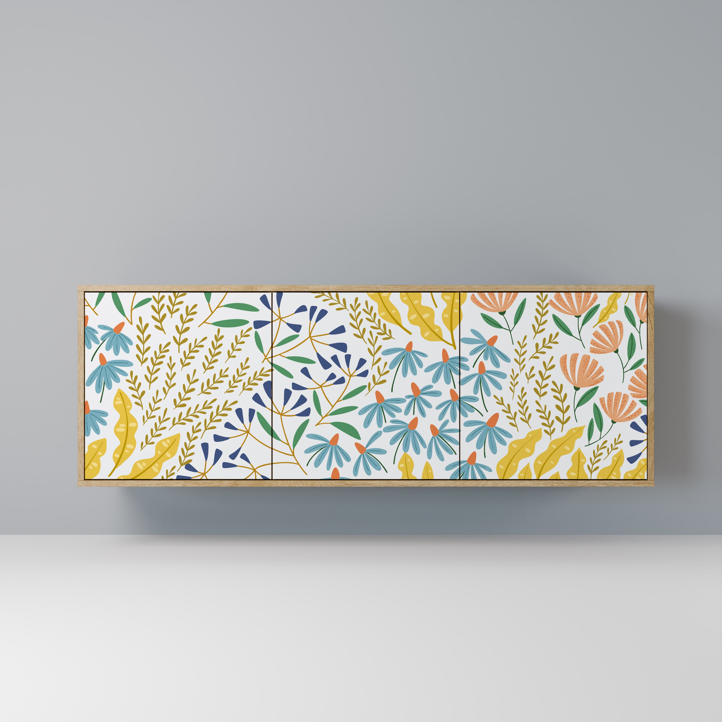 HELLO SPRING 3-Door Sideboard in Oak Effect