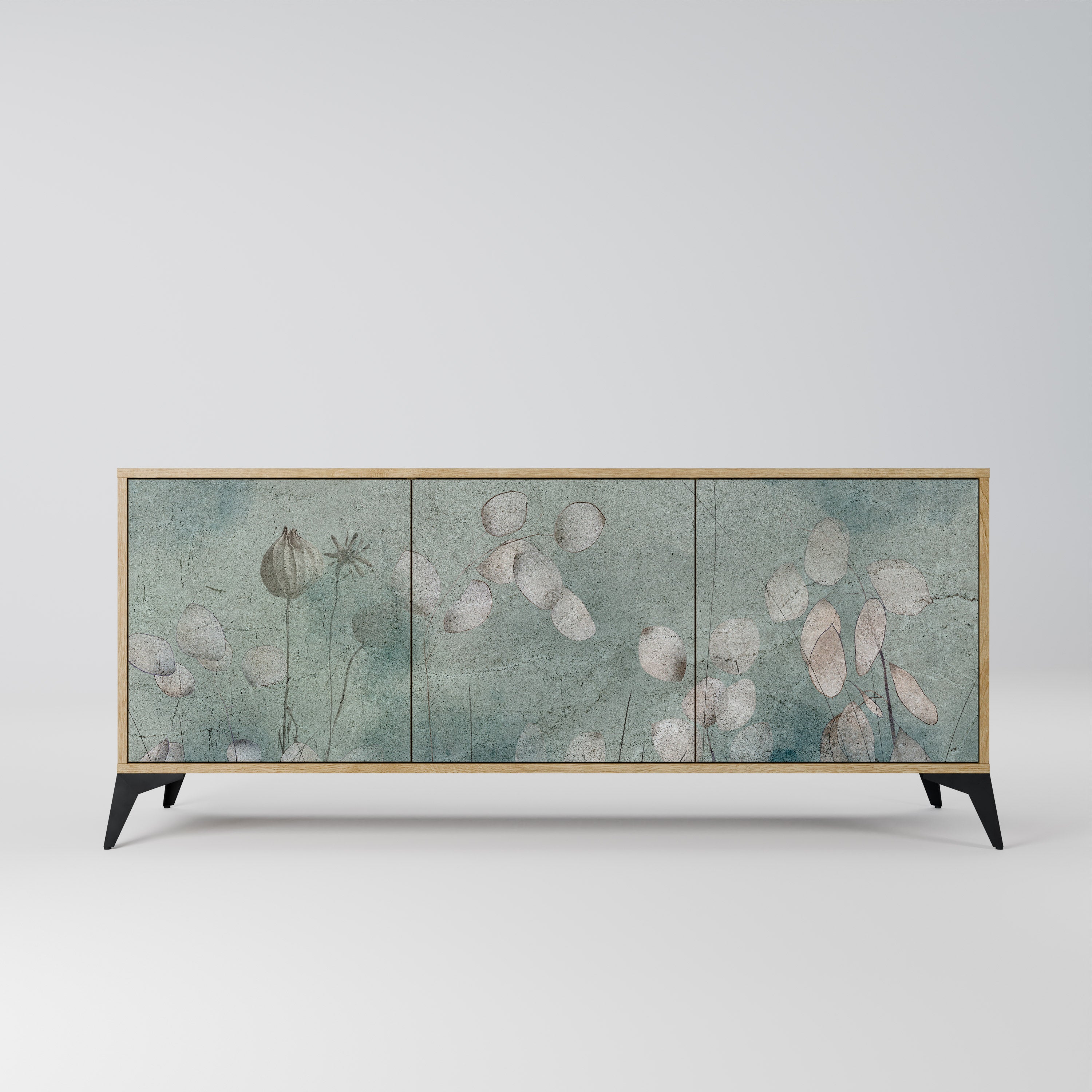 NIGHT LADY 3-Door Sideboard in Oak Effect