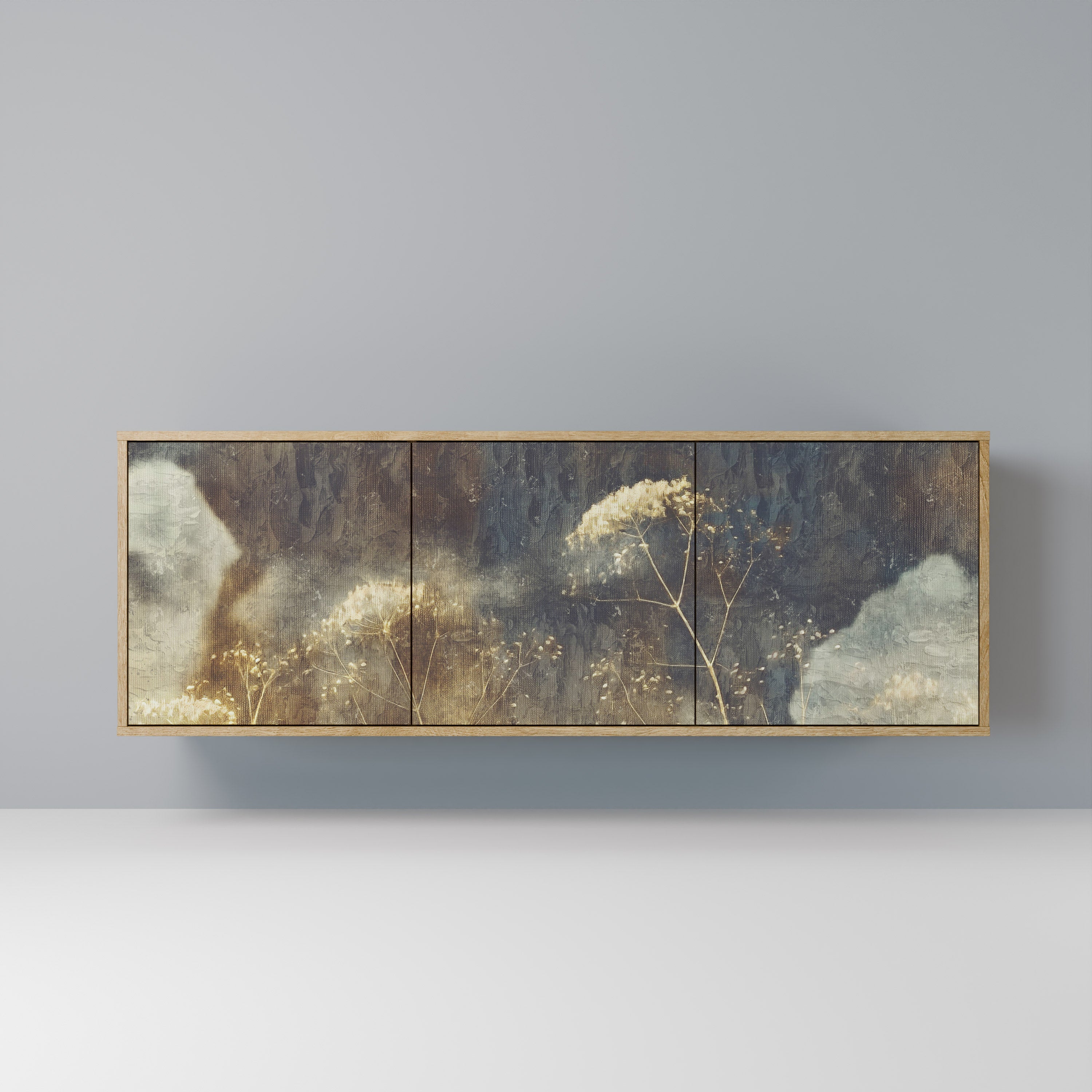 GENTLE POWER 3-Door Sideboard in Oak Effect